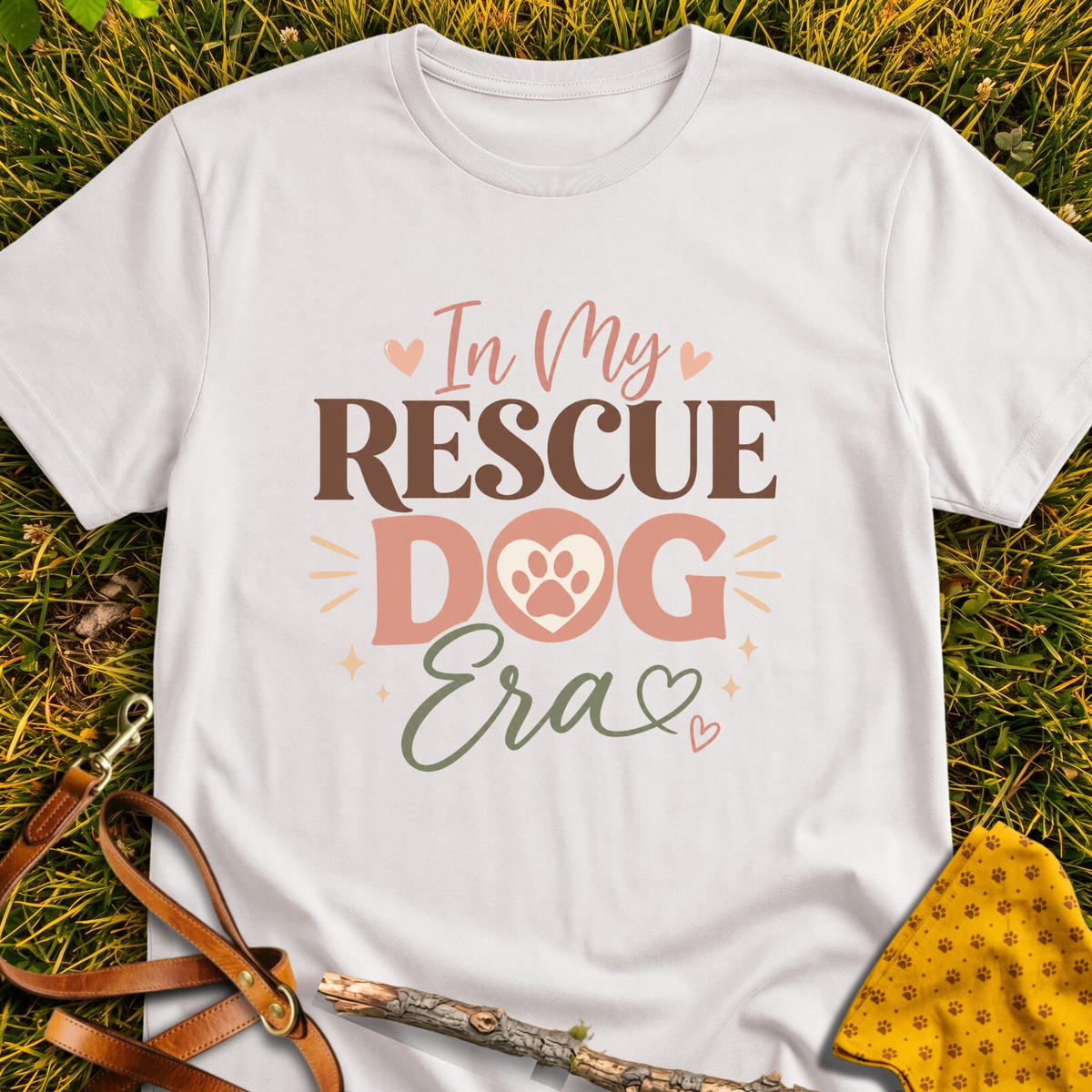 Rescue Era T-shirt T-shirt in Ice Grey - Furever Mode rescue dog tee