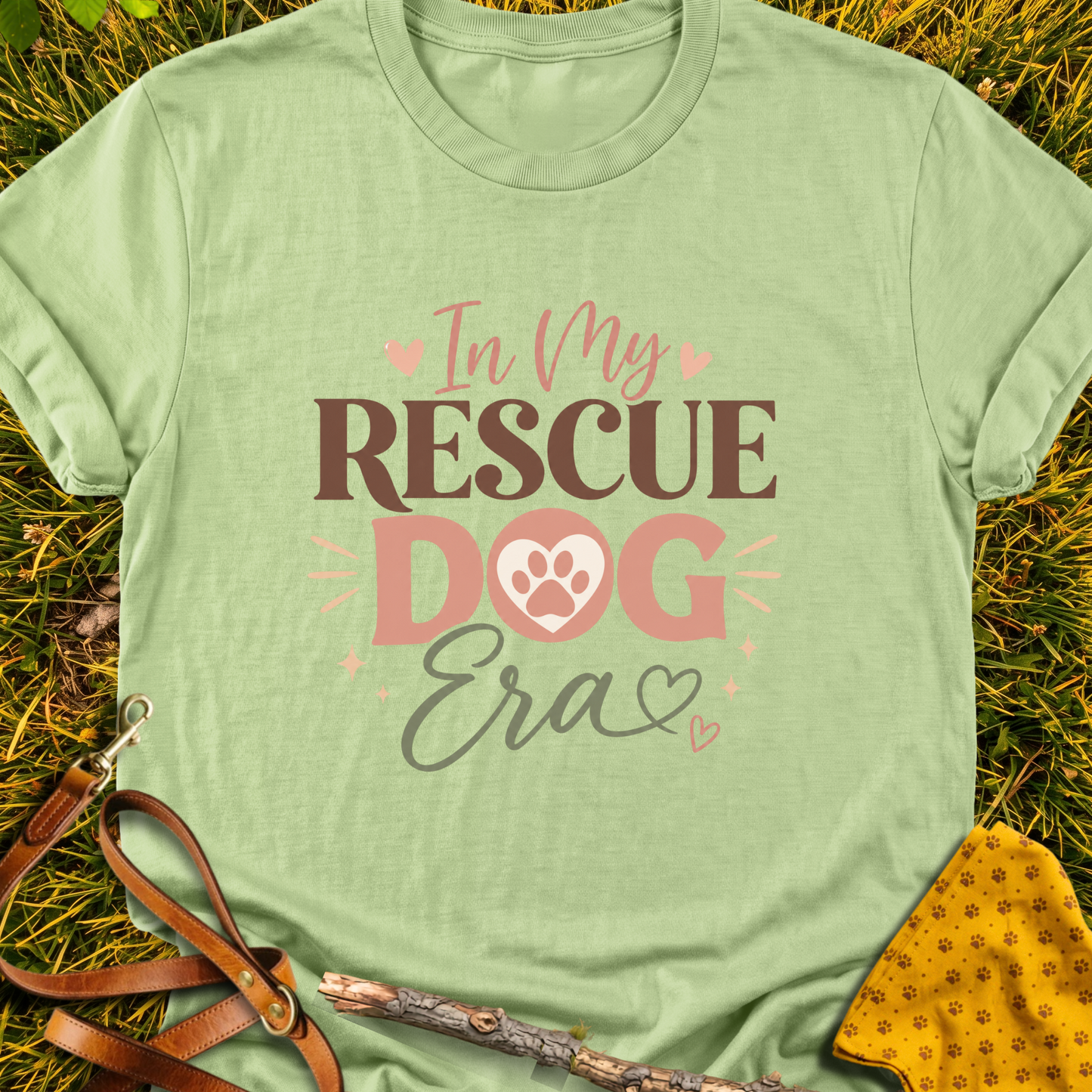 Rescue Era T-shirt T-shirt in Pistachio - Furever Mode rescue dog tee