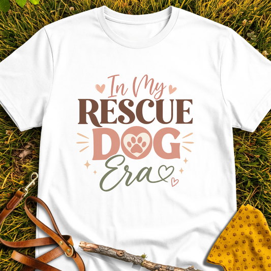 Rescue Era T-shirt T-shirt in White - Furever Mode rescue dog tee
