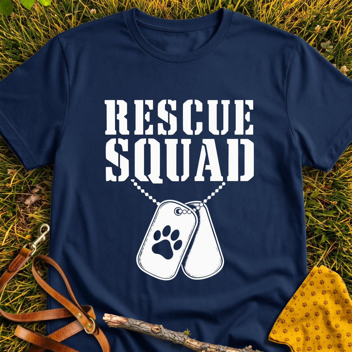Rescue Squad T-shirt T-shirt in Navy - Furever Mode rescue dog tee