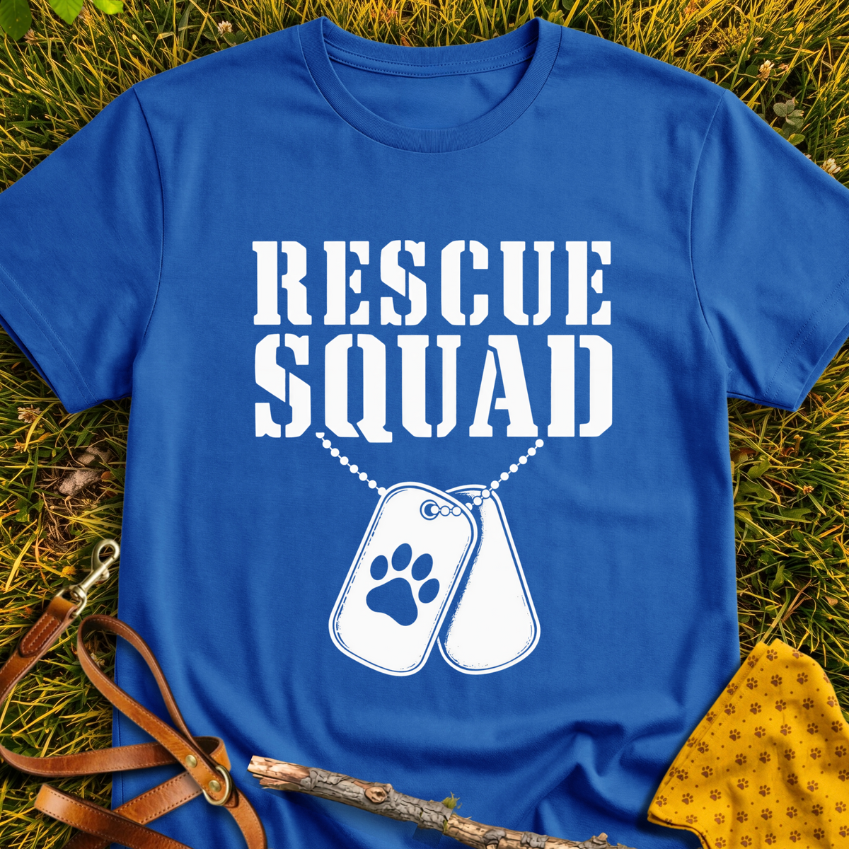 Rescue Squad T-shirt T-shirt in Royal - Furever Mode rescue dog tee