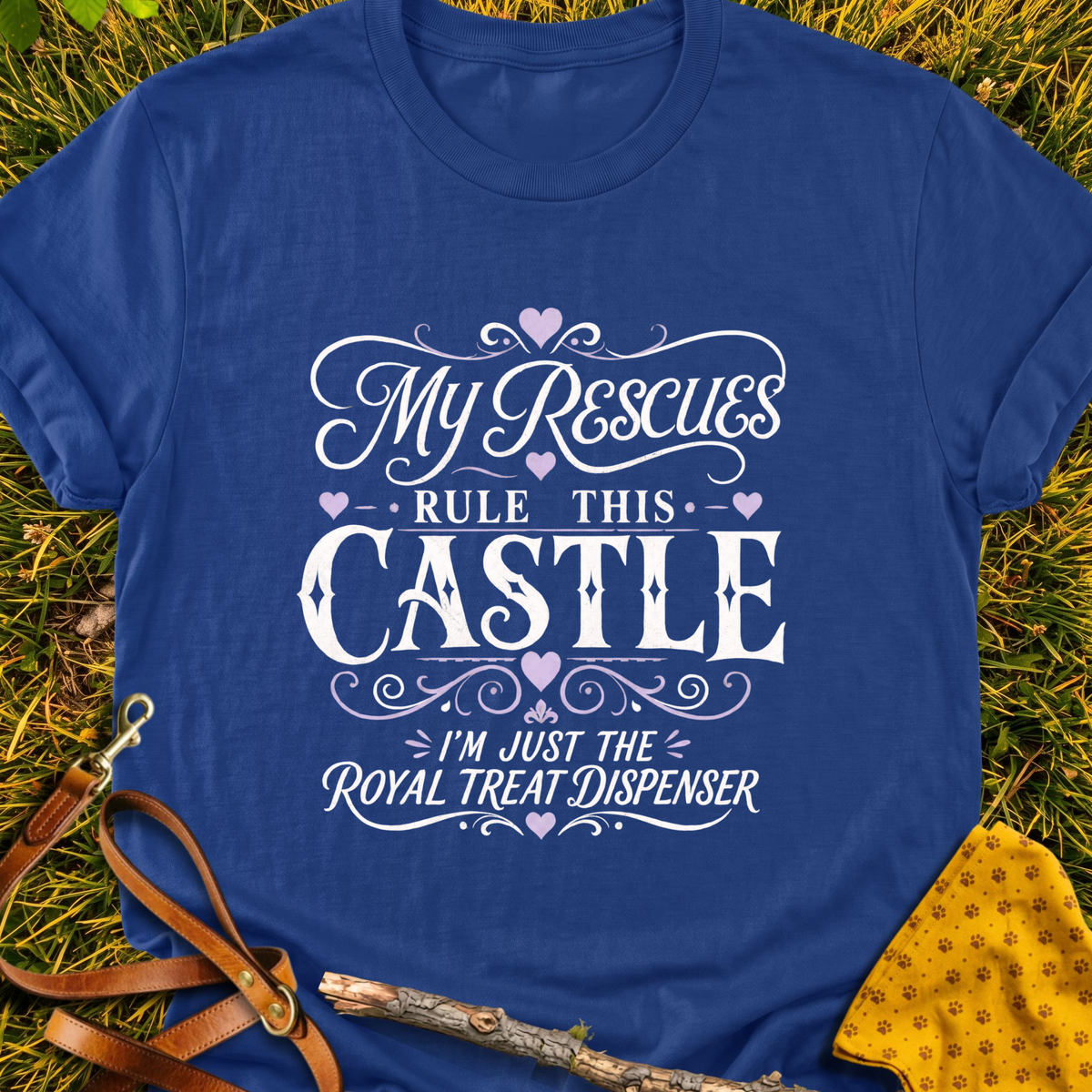 Royal Dispenser T-shirt T-shirt in Metro Blue - Furever Mode rescue dog tee