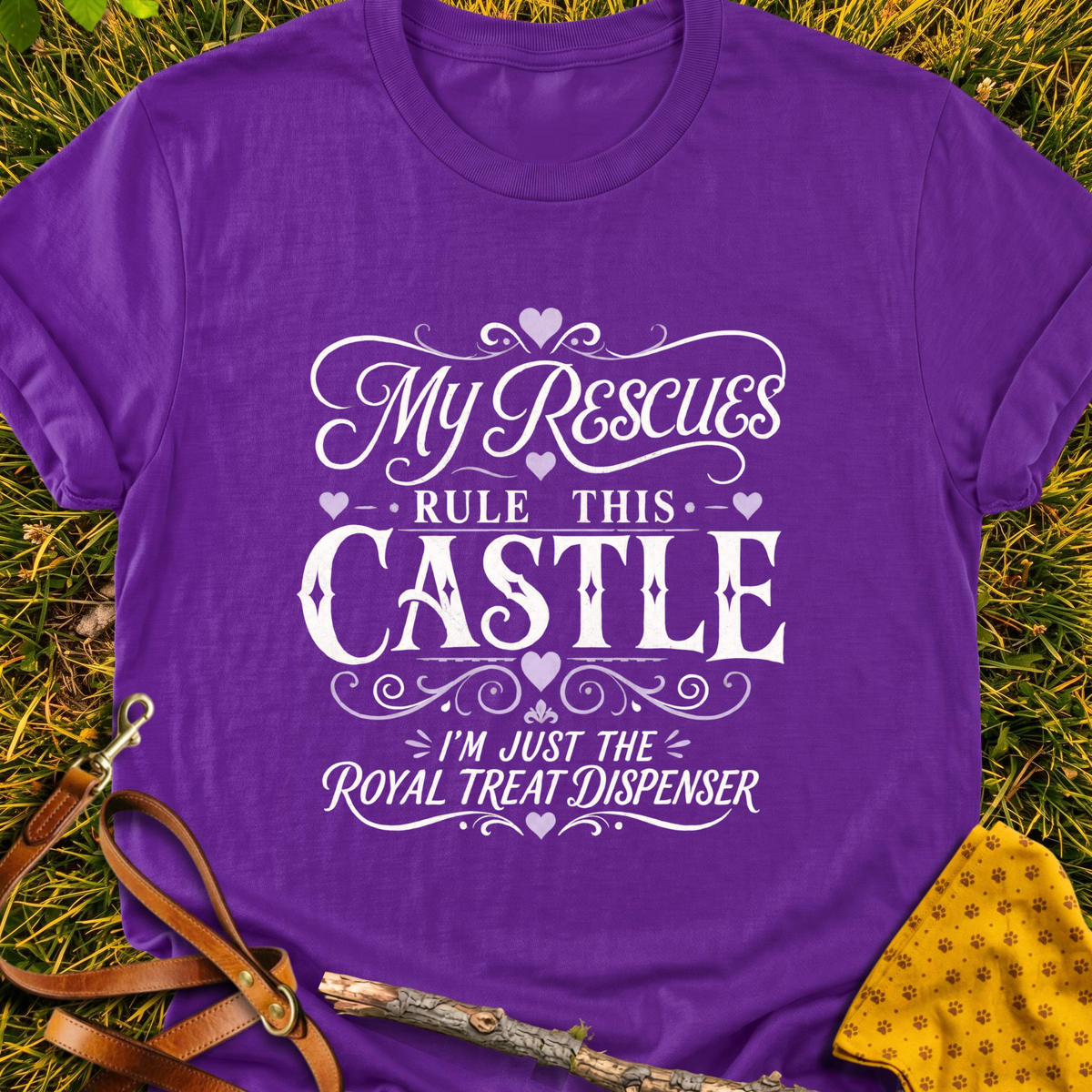 Royal Dispenser T-shirt T-shirt in Purple - Furever Mode rescue dog tee