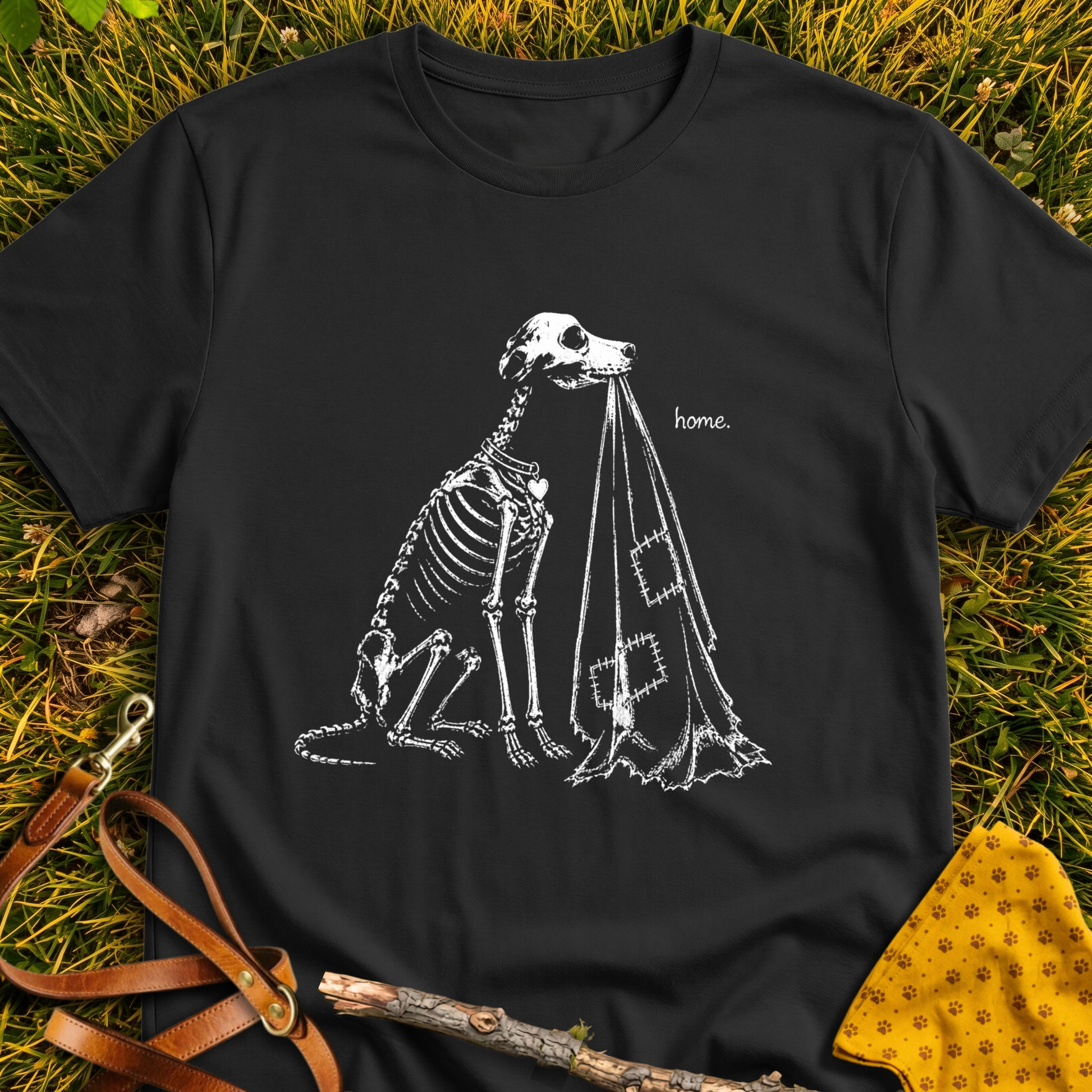 Safe Skelly T-shirt T-shirt in Black - Furever Mode rescue dog tee