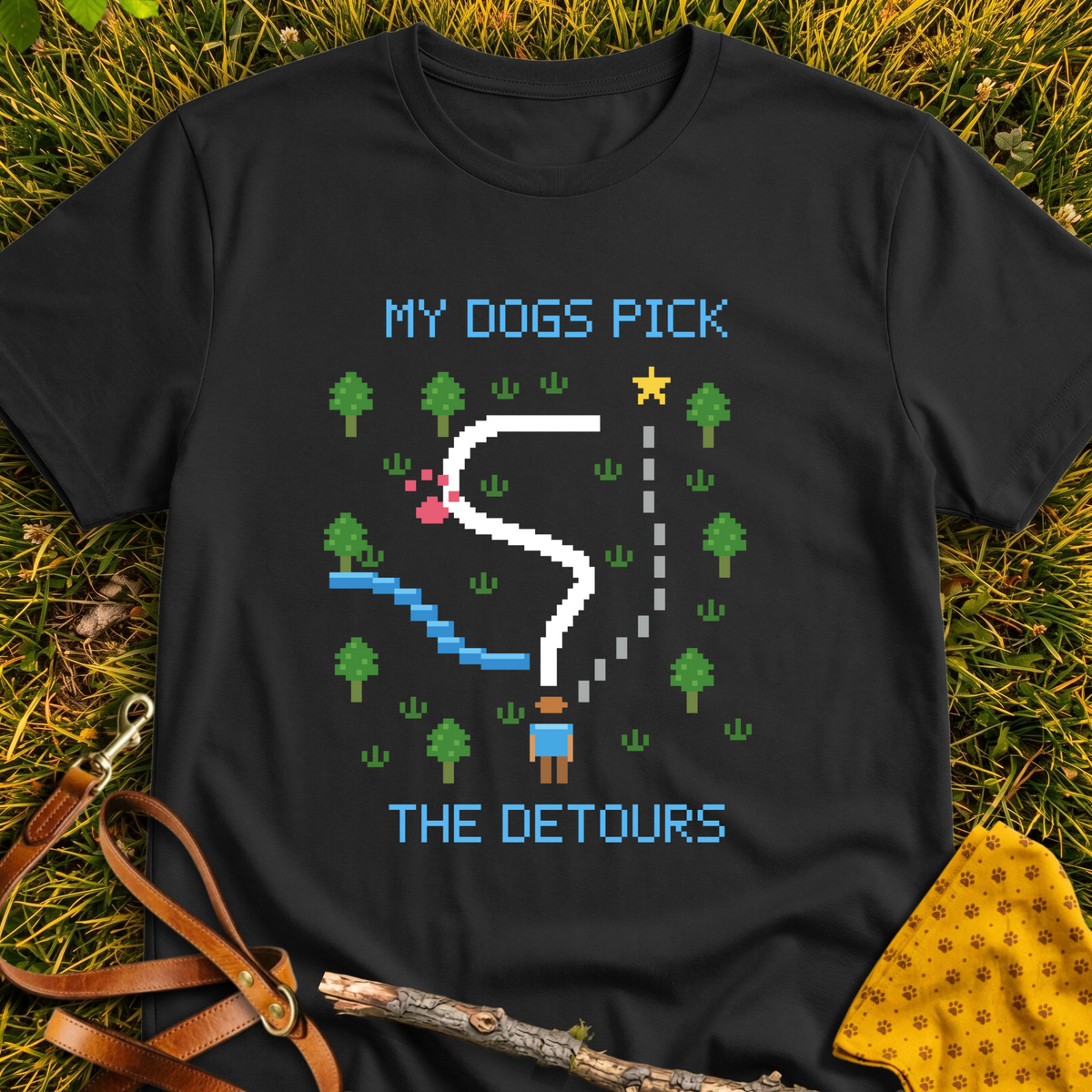 Scenic Detours T-shirt T-shirt in Black - Furever Mode rescue dog tee
