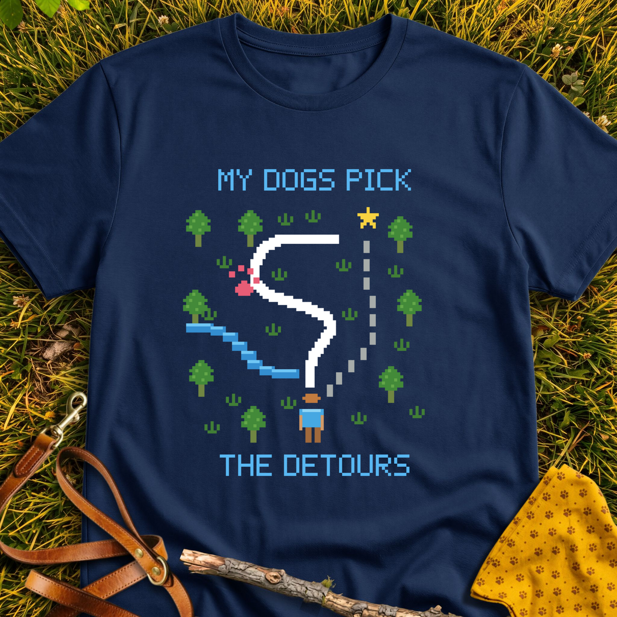 Scenic Detours T-shirt T-shirt in Navy - Furever Mode rescue dog tee