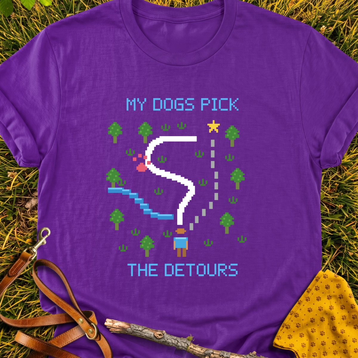 Scenic Detours T-shirt T-shirt in Purple - Furever Mode rescue dog tee