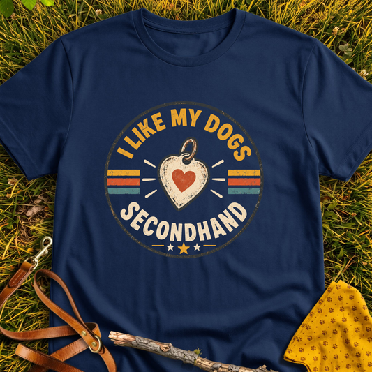 Secondhand T-shirt T-shirt in Navy - Furever Mode rescue dog tee