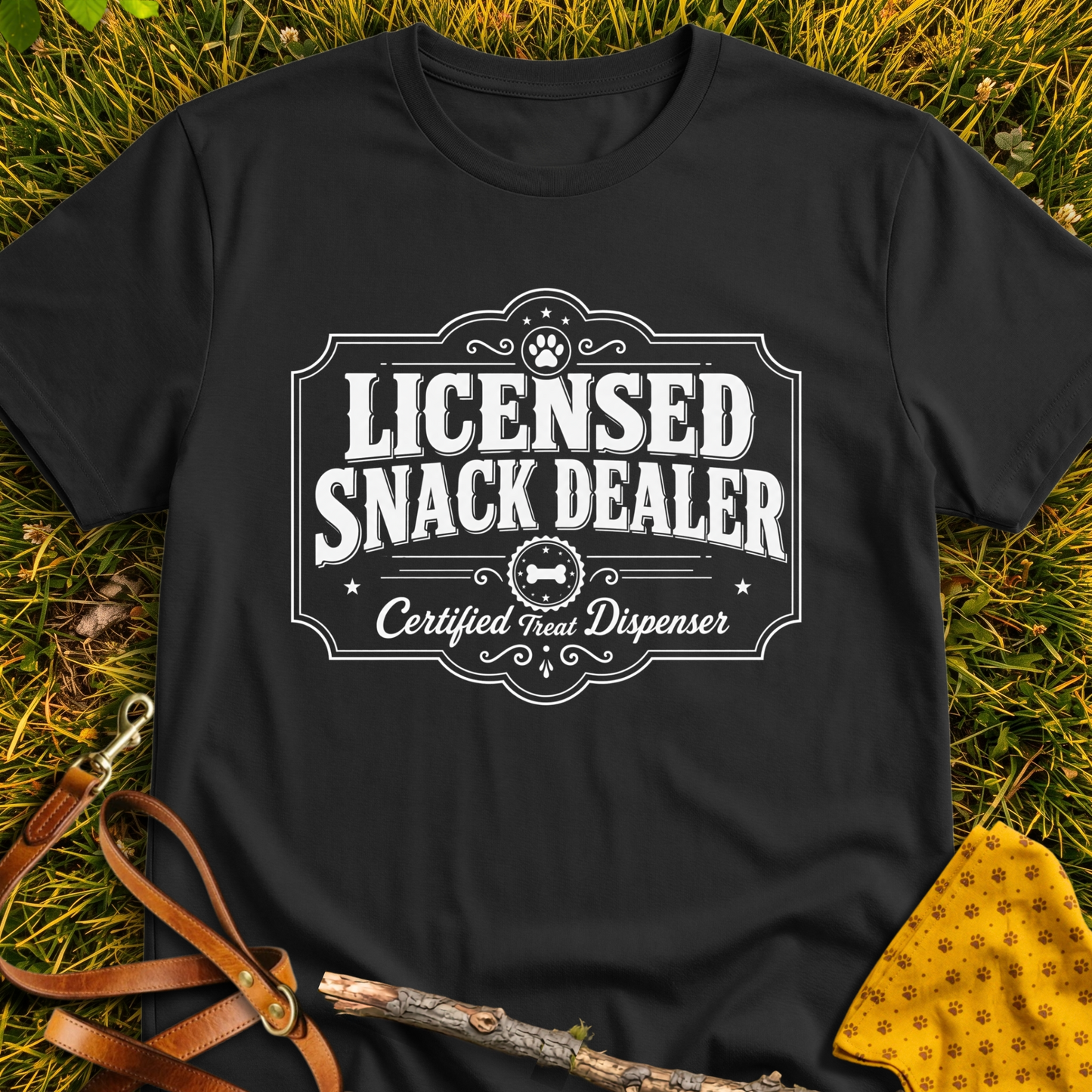 Snack Dealer T-shirt T-shirt in Black - Furever Mode rescue dog tee