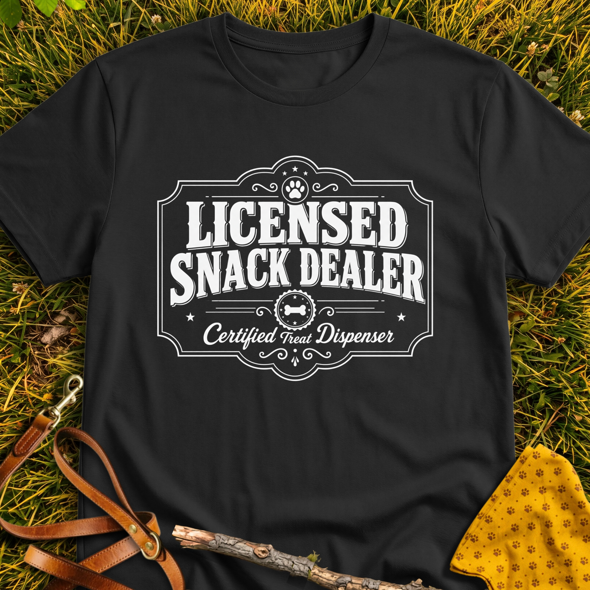 Snack Dealer T-shirt T-shirt in Black - Furever Mode rescue dog tee