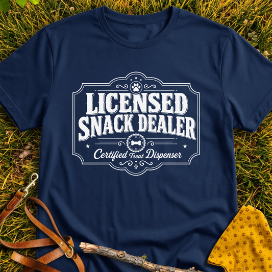 Snack Dealer T-shirt T-shirt in Navy - Furever Mode rescue dog tee