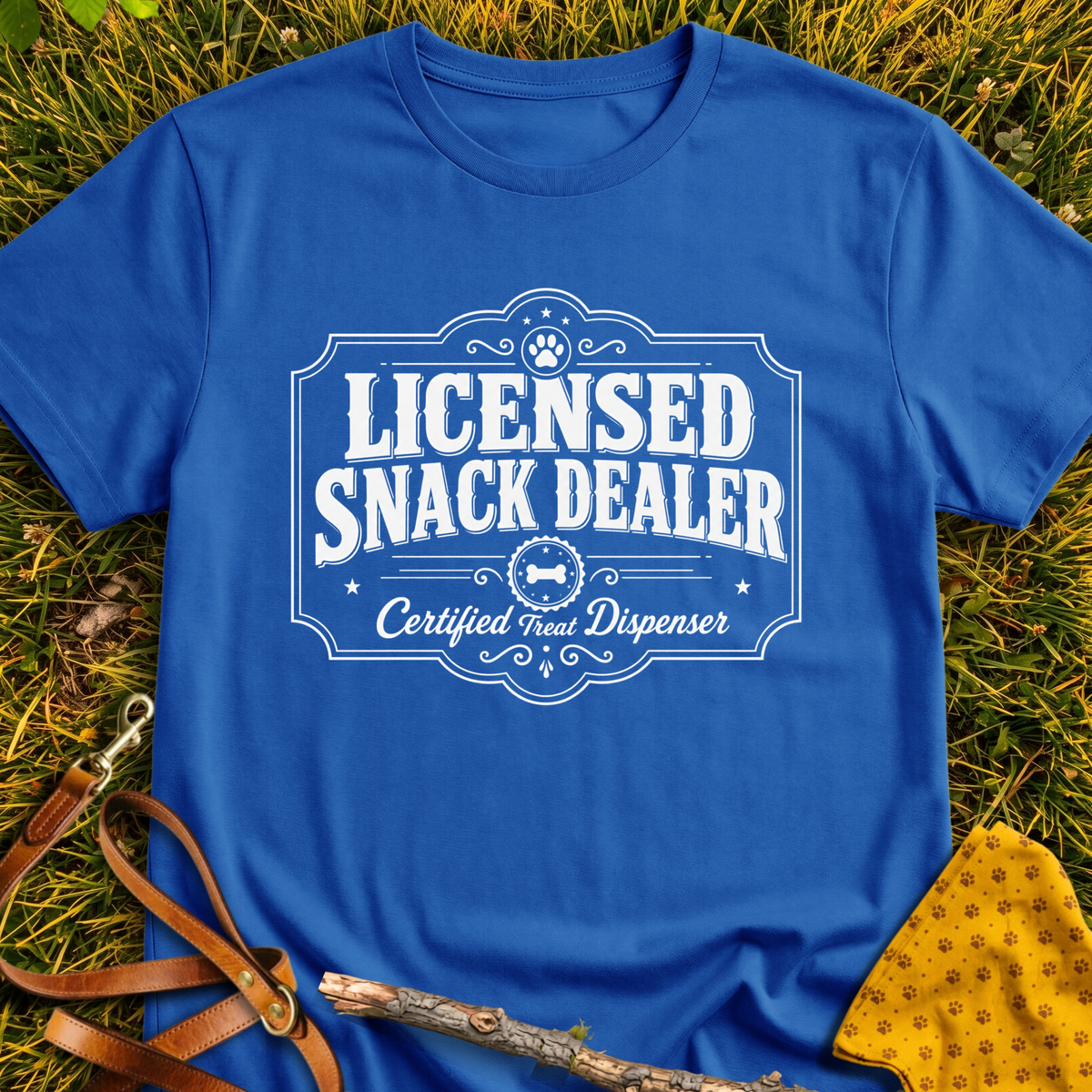 Snack Dealer T-shirt T-shirt in Royal - Furever Mode rescue dog tee