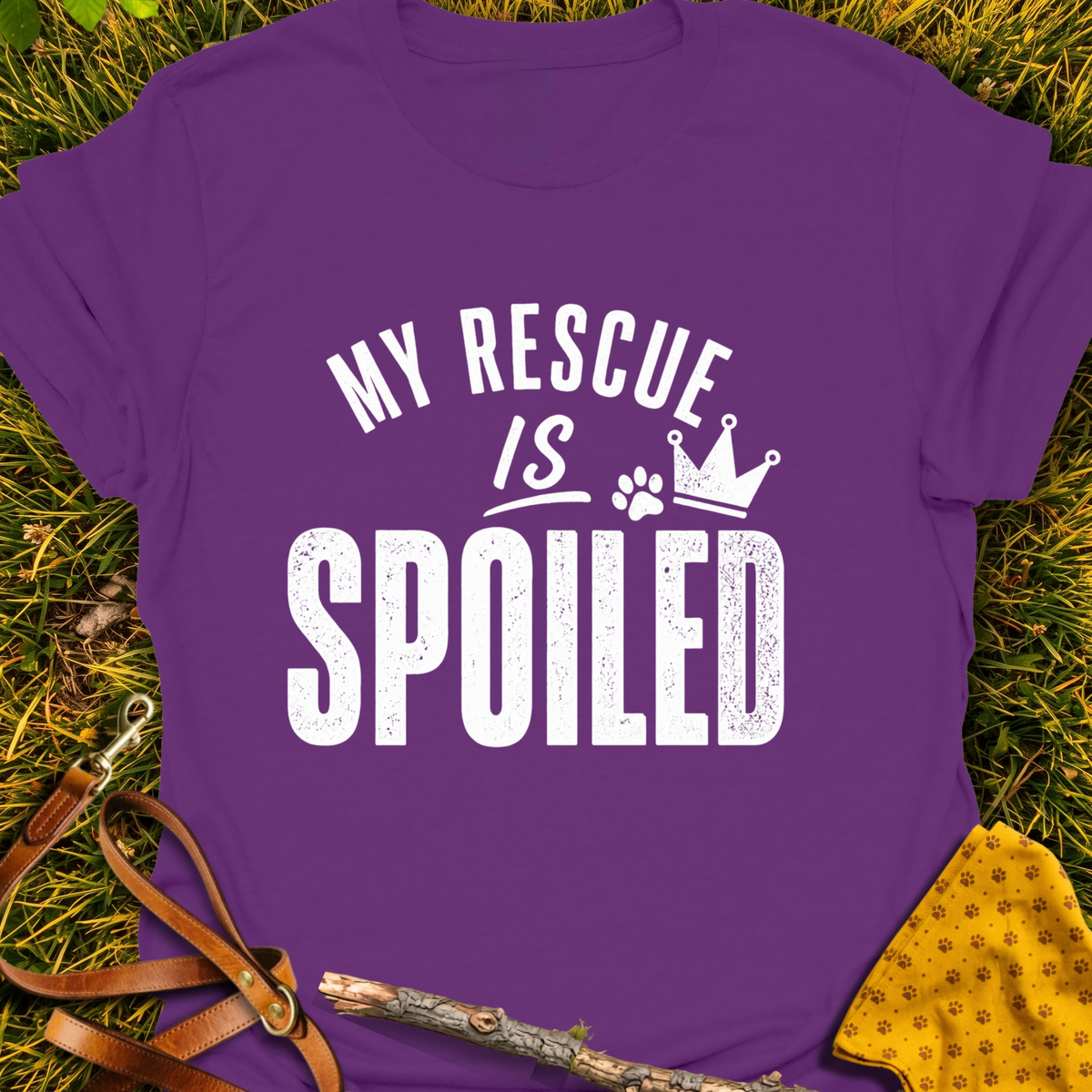 Spoiled T-shirt T-shirt in Purple - Furever Mode rescue dog tee