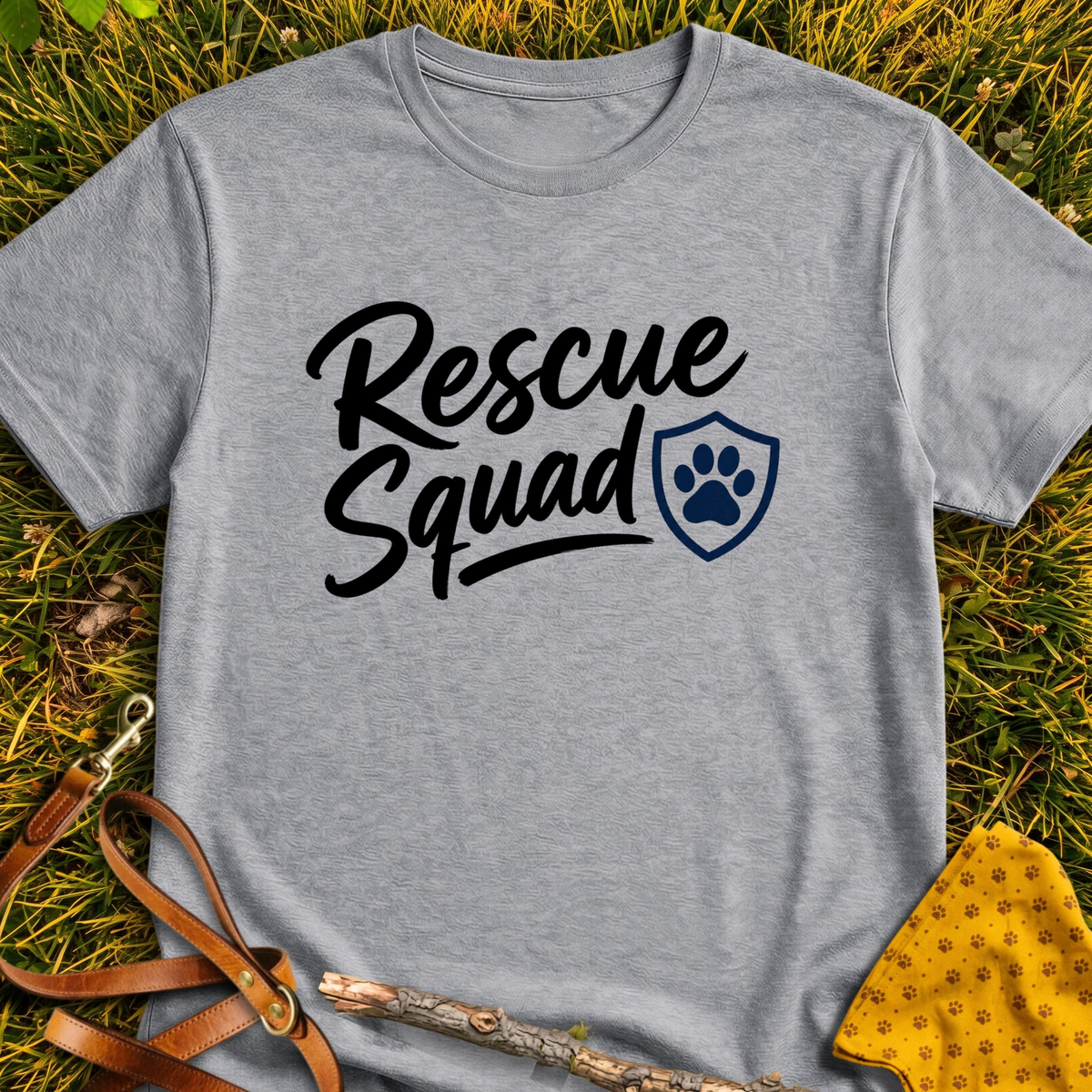 Squad T-shirt T-shirt in Sport Grey - Furever Mode rescue dog tee