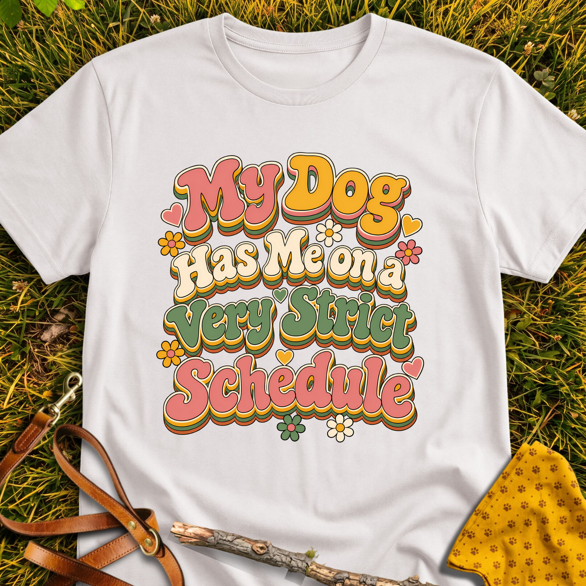 Strict Schedule T-shirt T-shirt in Ice Grey - Furever Mode rescue dog tee