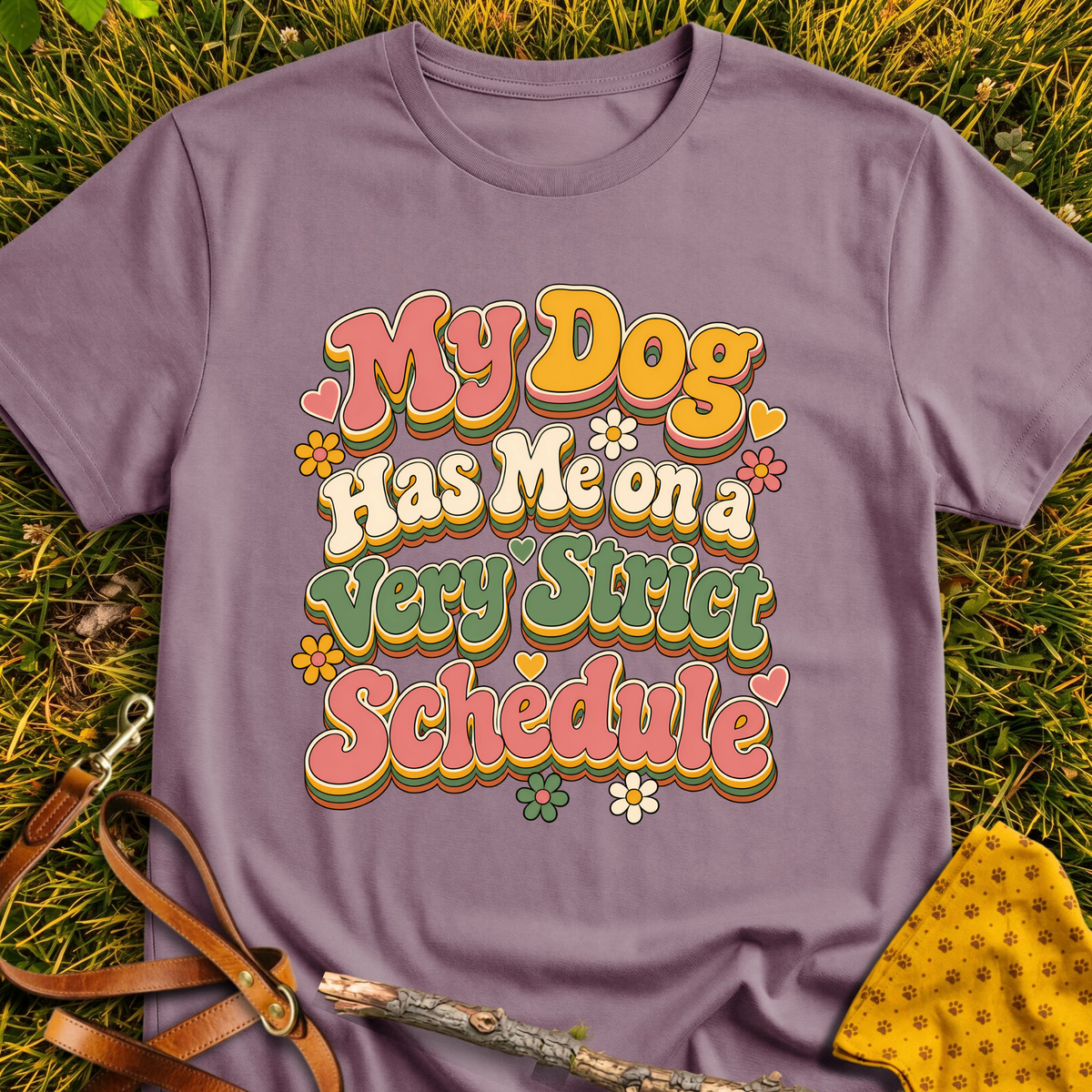 Strict Schedule T-shirt T-shirt in Paragon - Furever Mode rescue dog tee