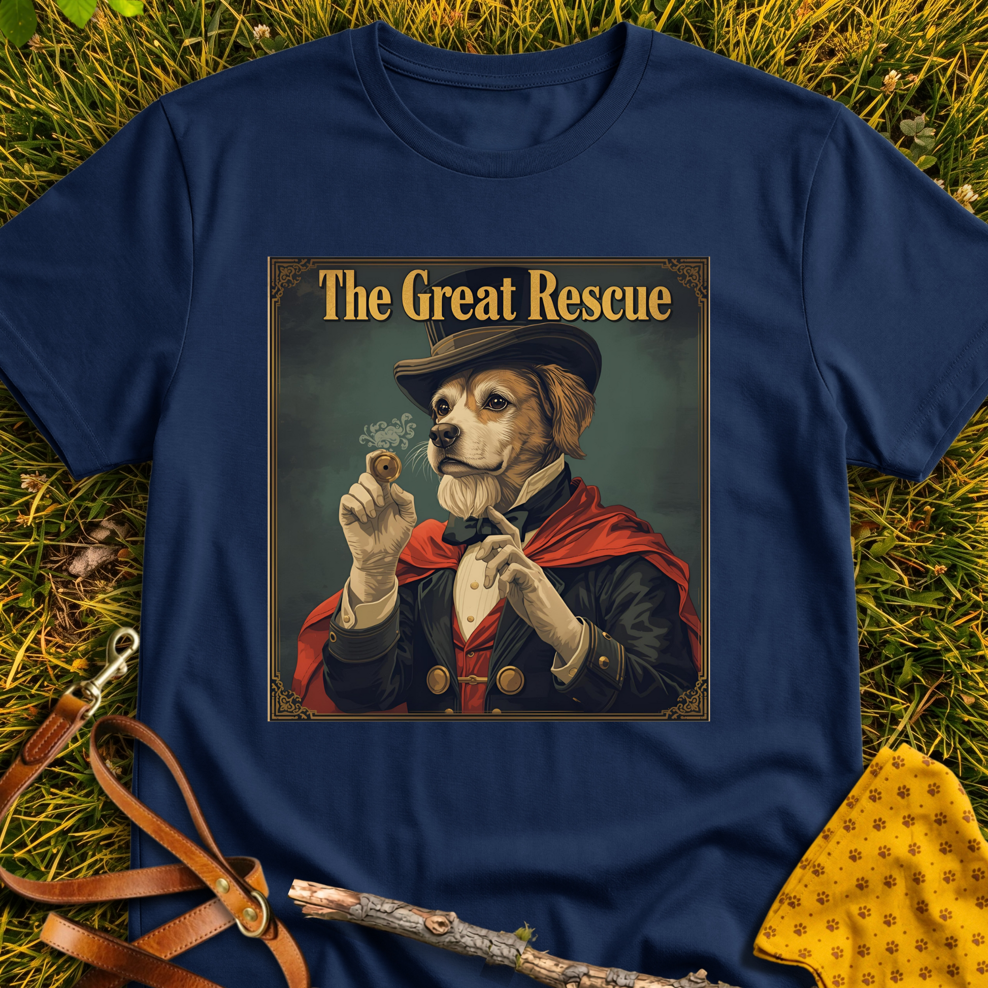 The Great Rescue T-shirt T-shirt in Navy - Furever Mode rescue dog tee