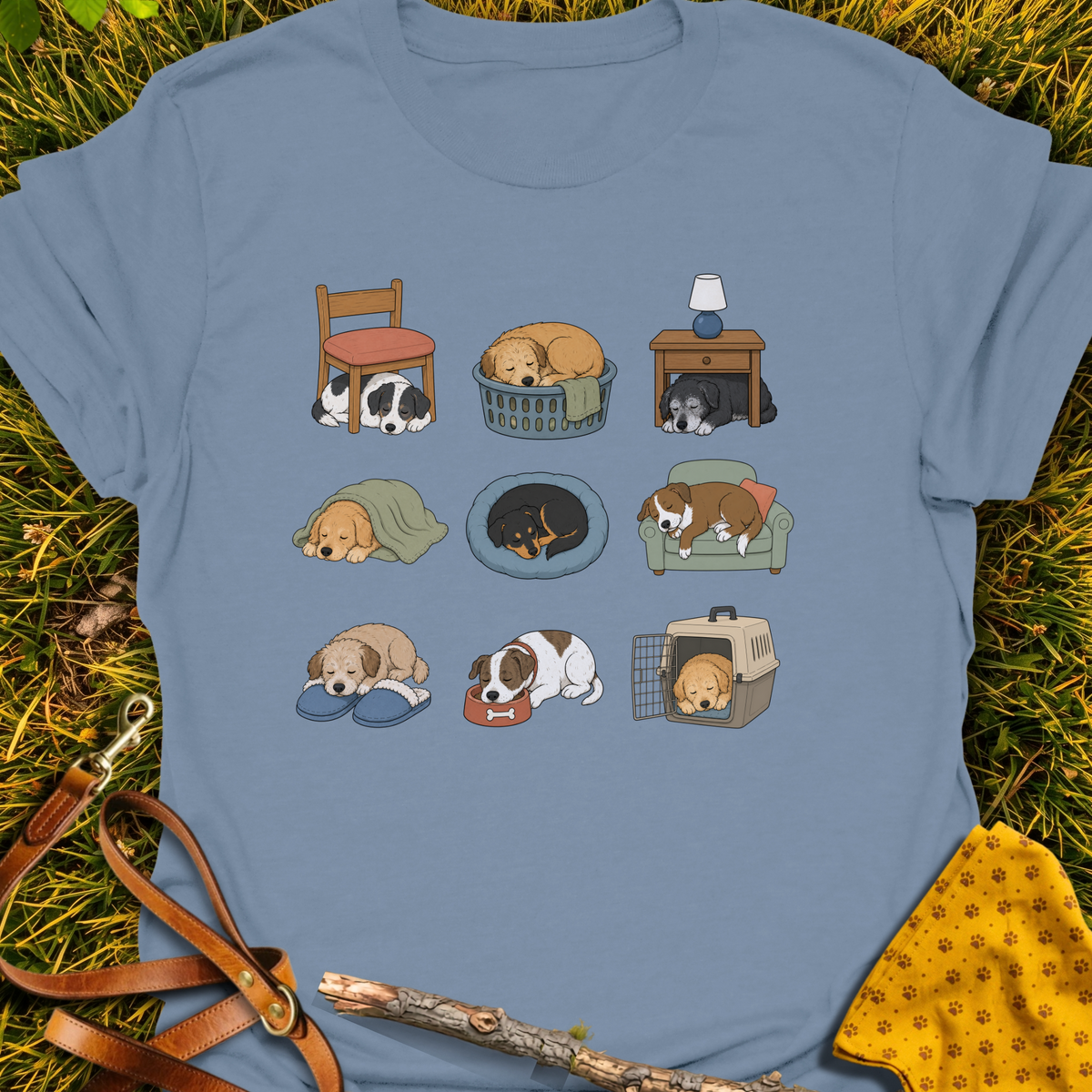 The Rest We Need T-Shirt T-shirt in Stone Blue - Furever Mode rescue dog tee