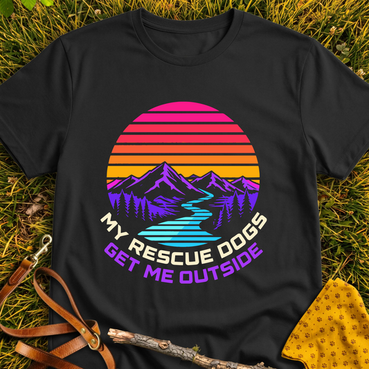 Trail Companions T-shirt T-shirt in Black - Furever Mode rescue dog tee