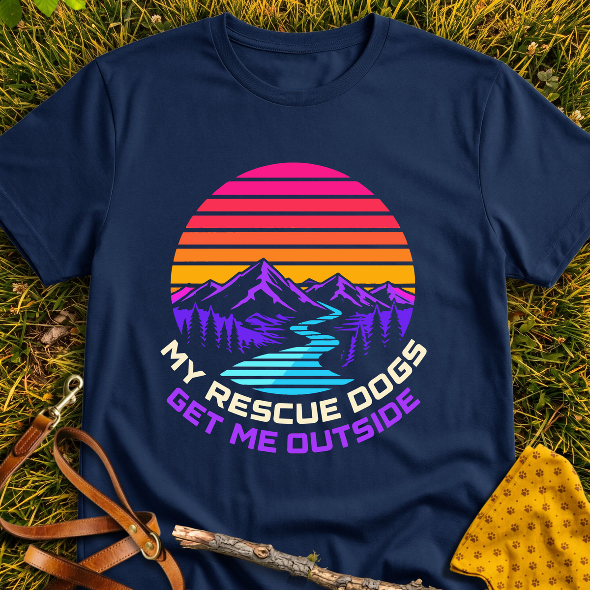Trail Companions T-shirt T-shirt in Navy - Furever Mode rescue dog tee