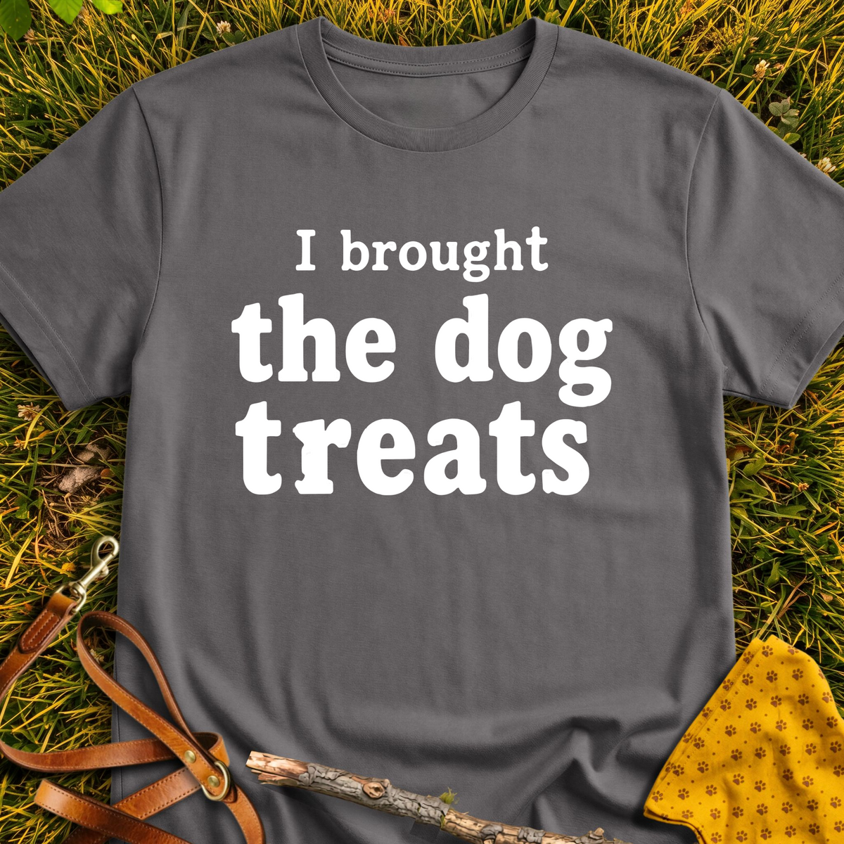 Treat Bringer T-shirt T-shirt in Charcoal - Furever Mode rescue dog tee