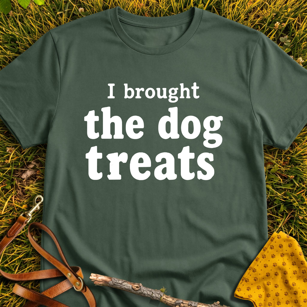 Treat Bringer T-shirt T-shirt in Military Green - Furever Mode rescue dog tee