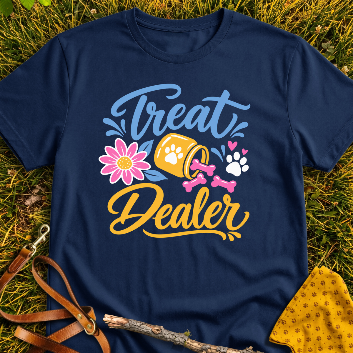 Treat Dealer Joy T-shirt T-shirt in Navy - Furever Mode rescue dog tee