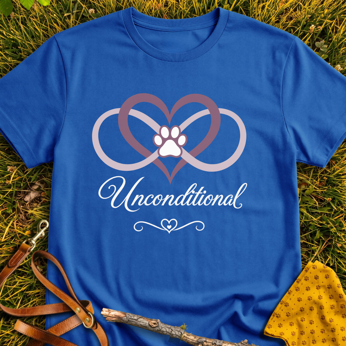 Unconditional T-shirt T-shirt in Royal - Furever Mode rescue dog tee