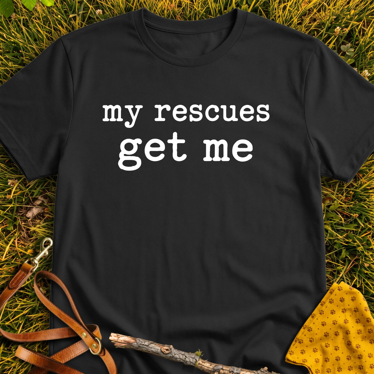 Understood T-shirt T-shirt in Black - Furever Mode rescue dog tee