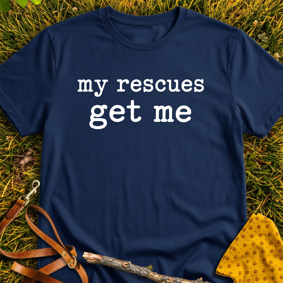 Understood T-shirt T-shirt in Navy - Furever Mode rescue dog tee