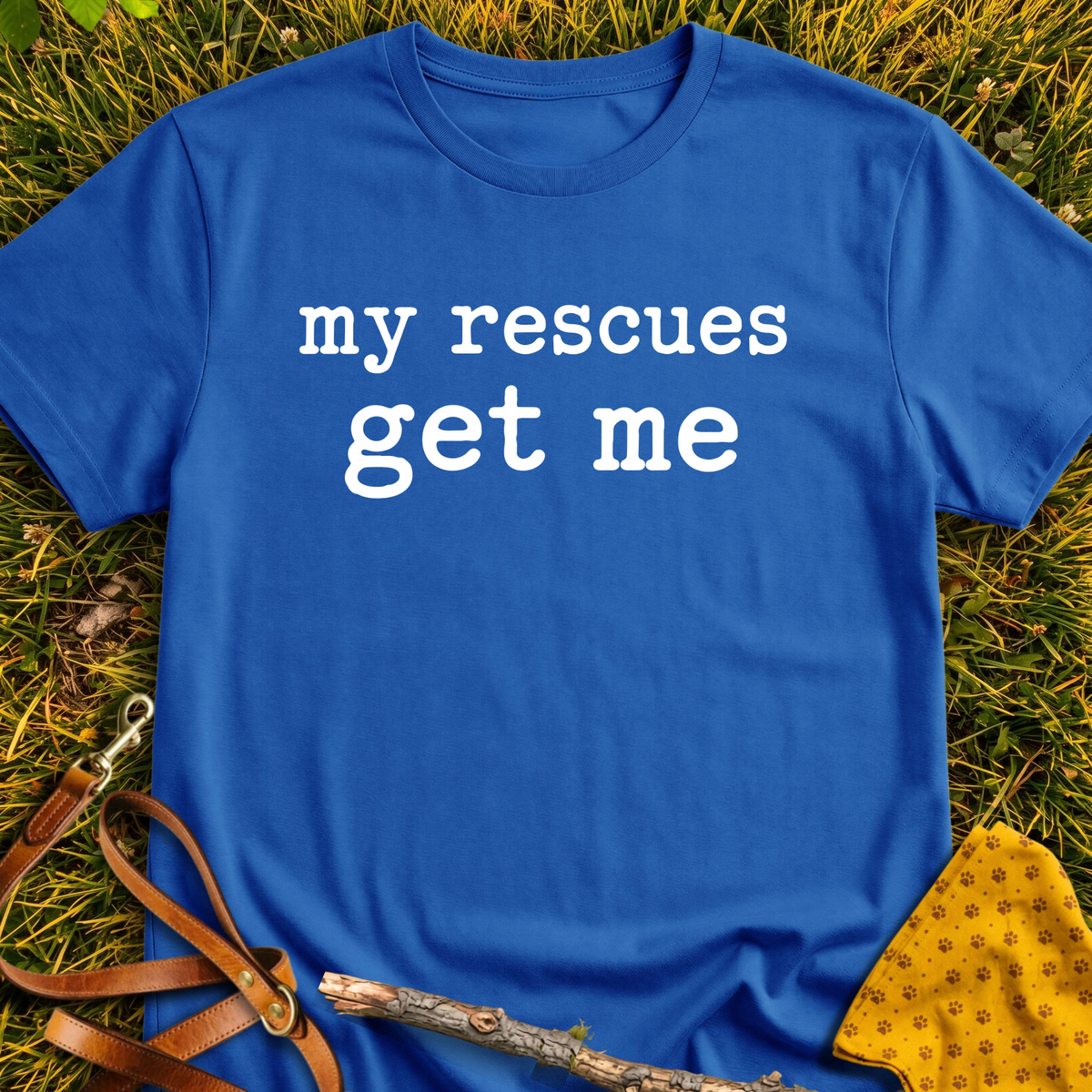 Understood T-shirt T-shirt in Royal - Furever Mode rescue dog tee