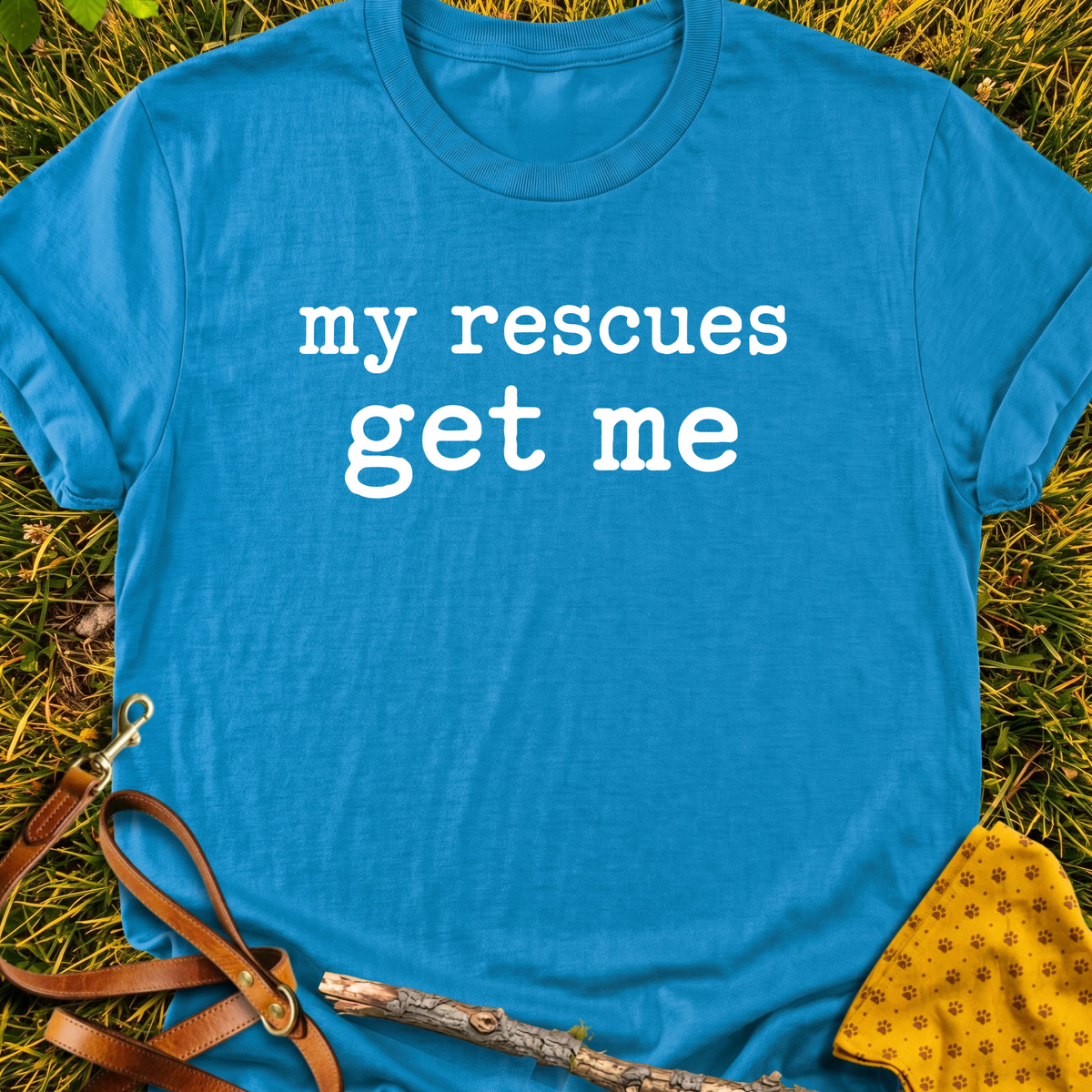 Understood T-shirt T-shirt in Sapphire - Furever Mode rescue dog tee