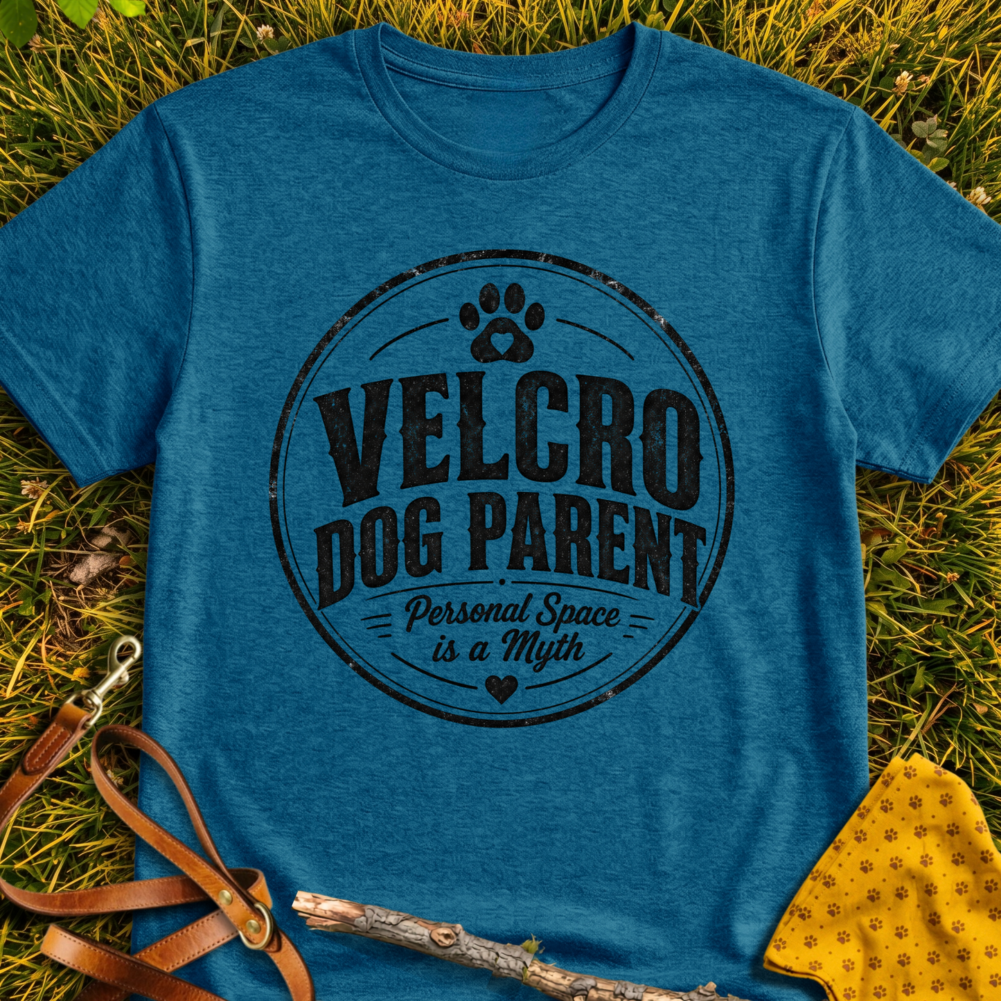 Velcro Dog T-shirt T-shirt in Antique Sapphire - Furever Mode rescue dog tee