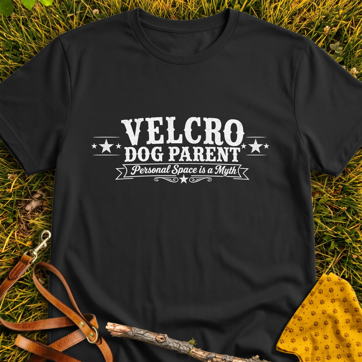 Velcro Dog T-shirt T-shirt in Black - Furever Mode rescue dog tee