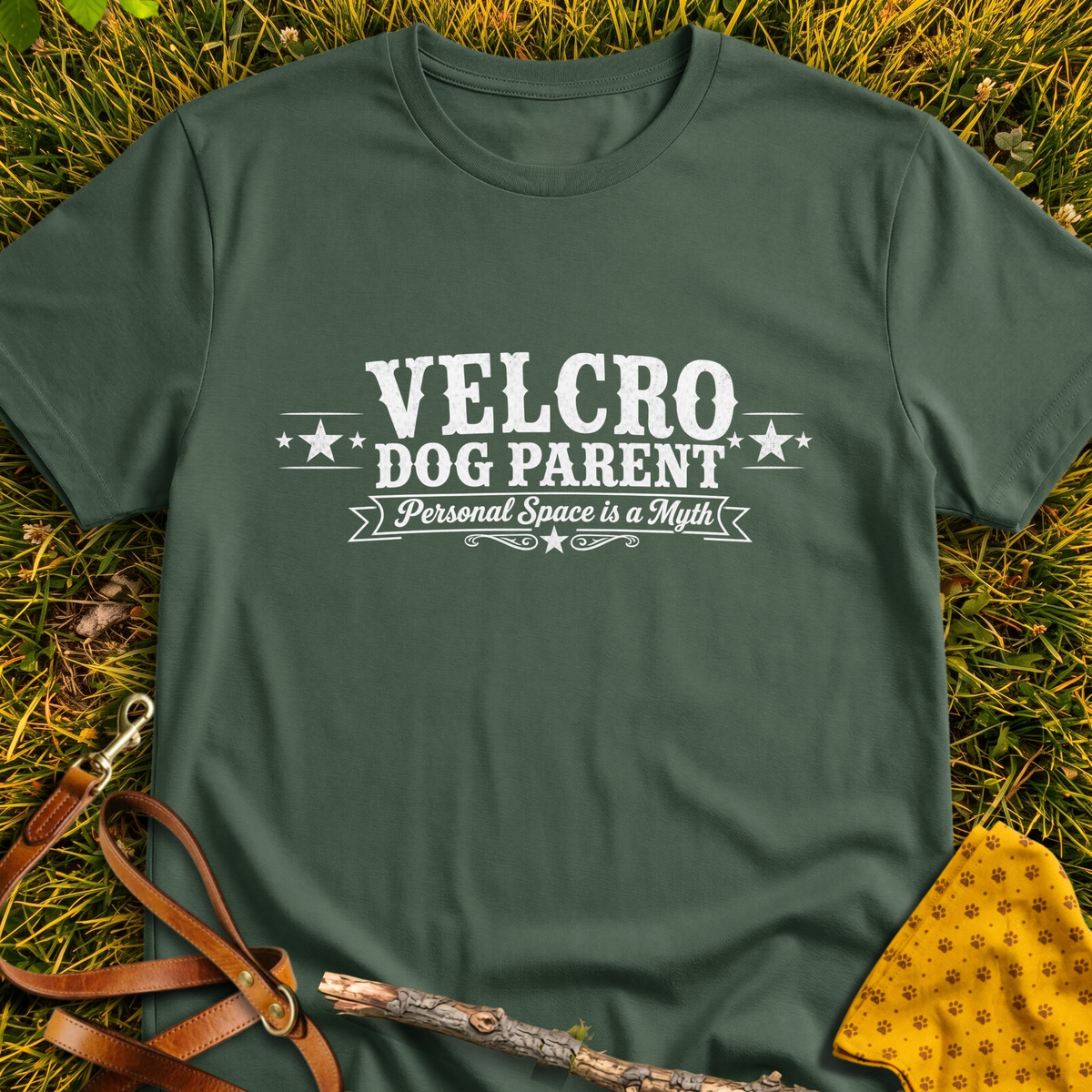 Velcro Dog T-shirt T-shirt in Military Green - Furever Mode rescue dog tee