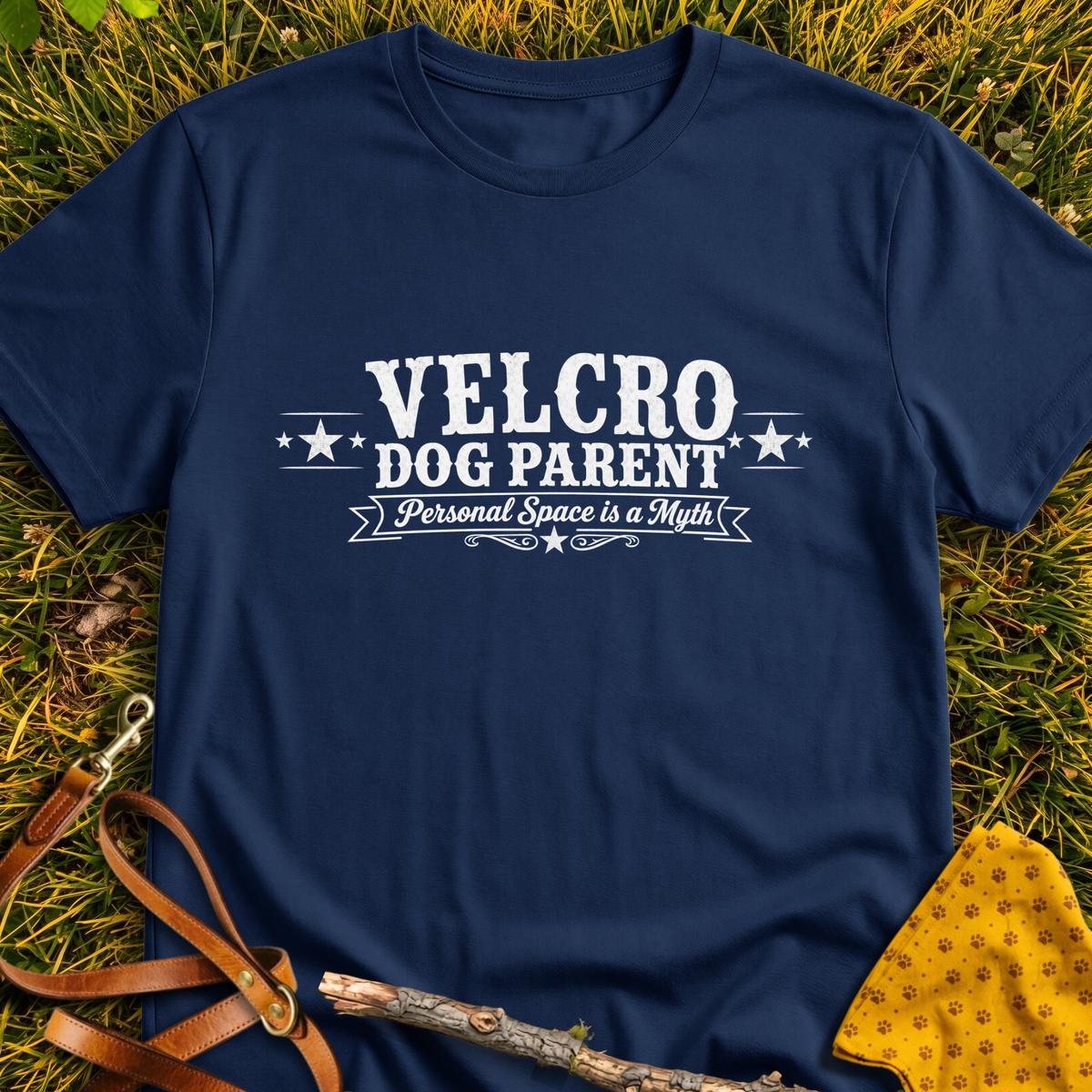 Velcro Dog T-shirt T-shirt in Navy - Furever Mode rescue dog tee