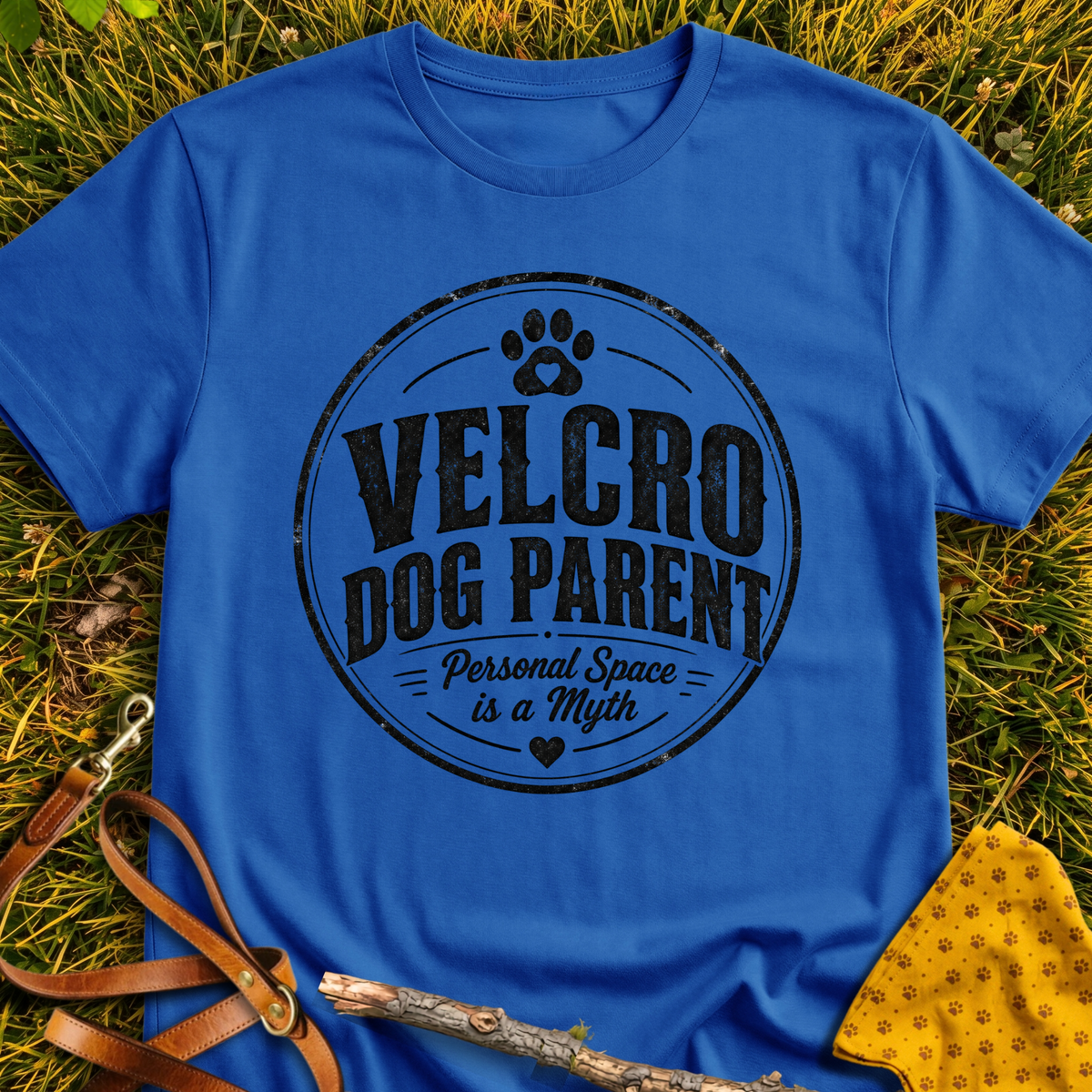 Velcro Dog T-shirt T-shirt in Royal - Furever Mode rescue dog tee