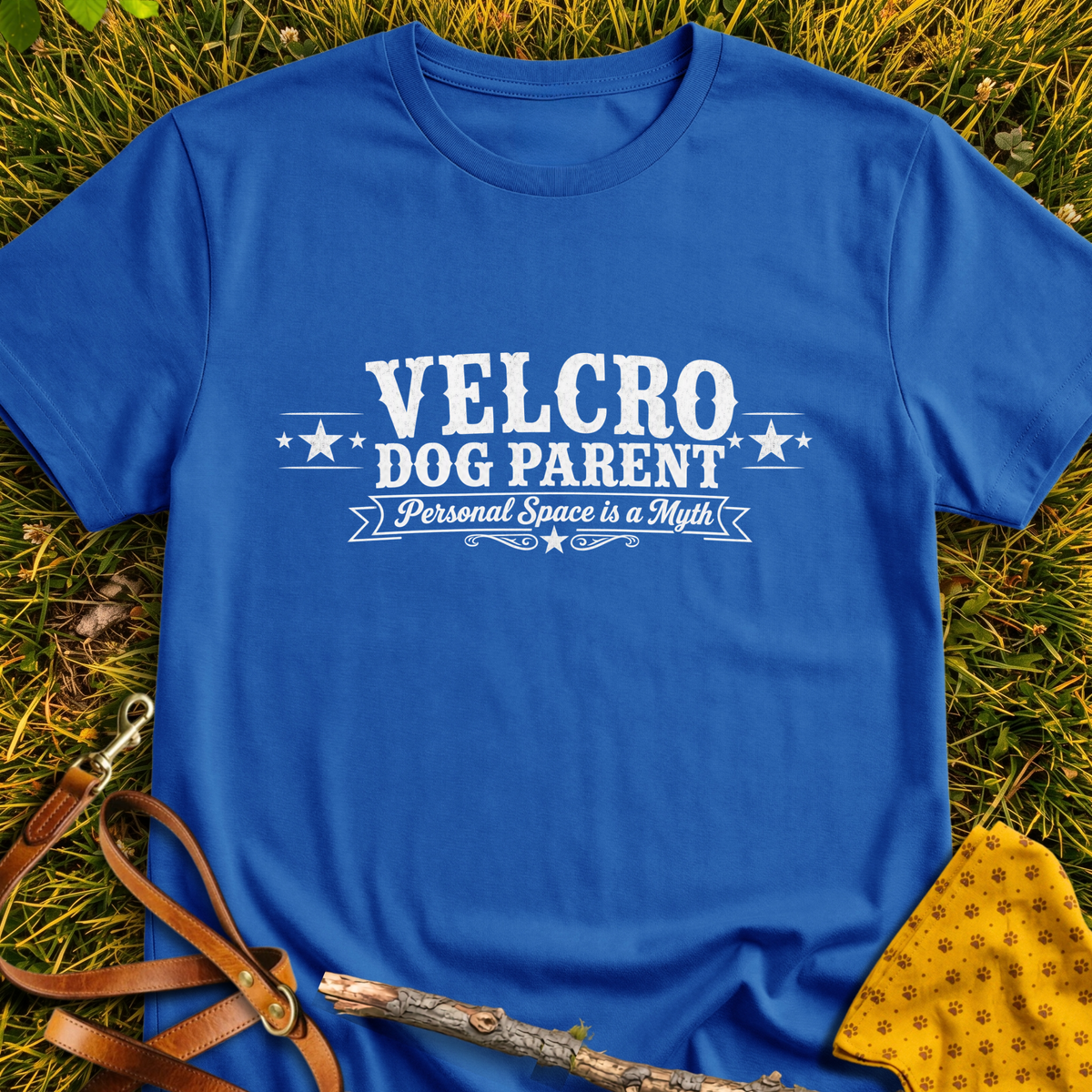 Velcro Dog T-shirt T-shirt in Royal - Furever Mode rescue dog tee