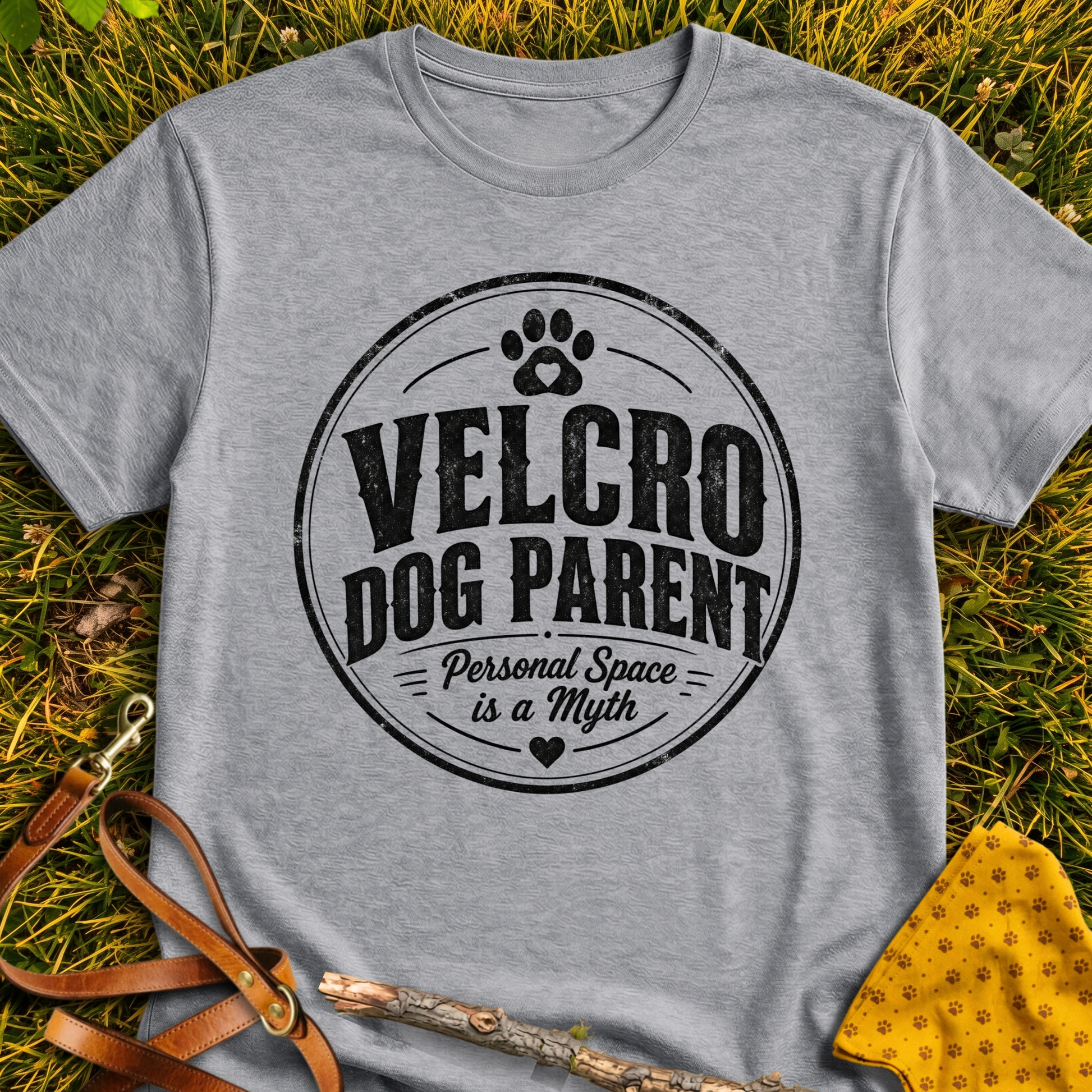 Velcro Dog T-shirt T-shirt in Sport Grey - Furever Mode rescue dog tee
