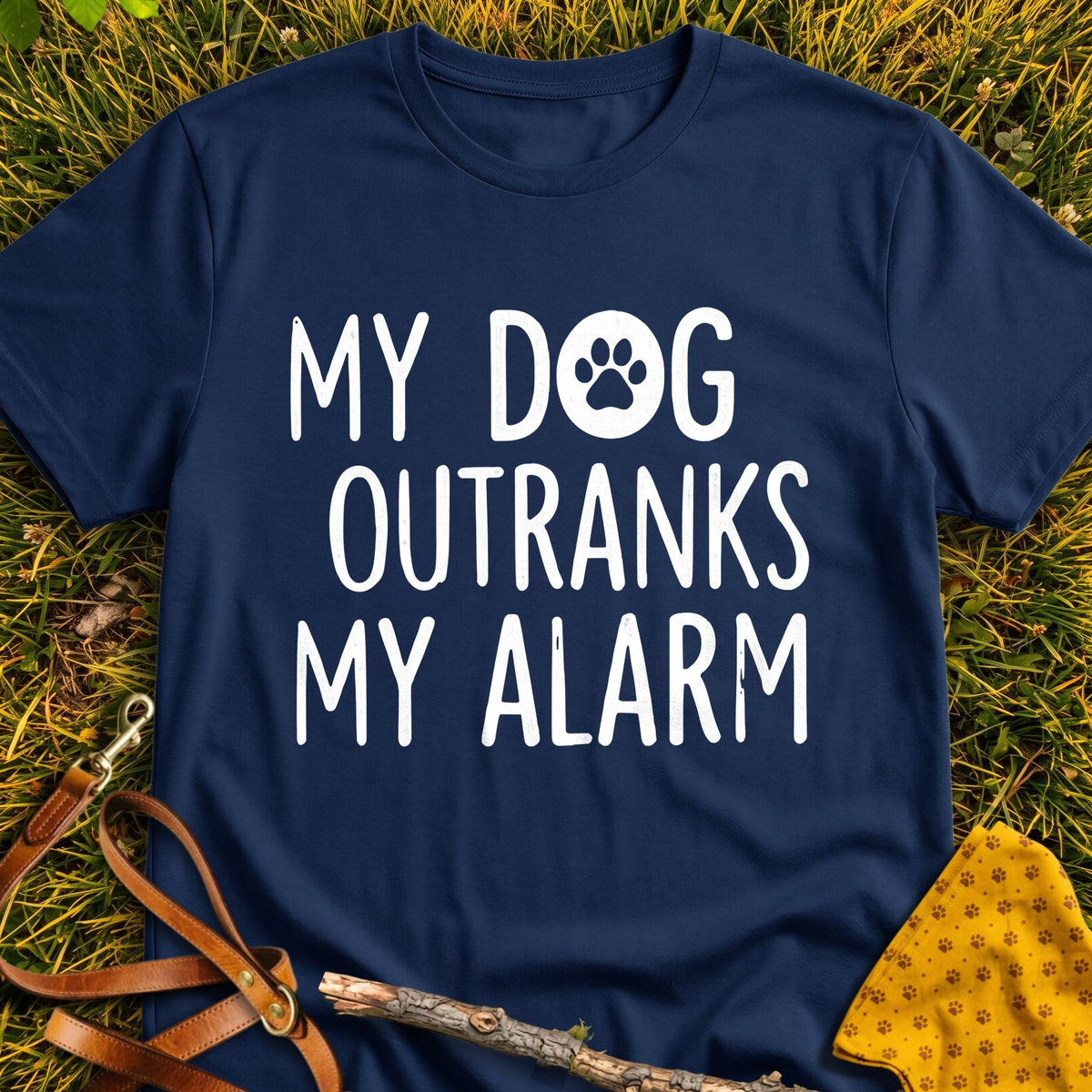Alarm Priority T-shirt in Navy - Furever Mode rescue dog tee