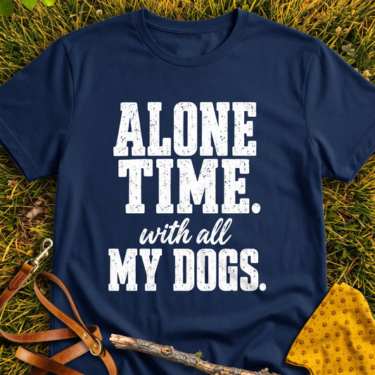 Alone Together T-shirt in Navy - Furever Mode rescue dog tee