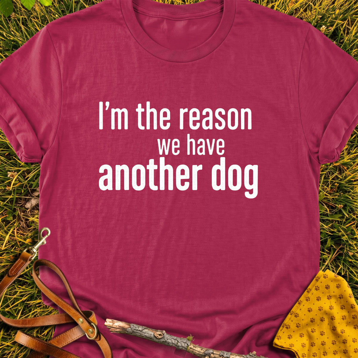 Another Dog T-shirt in Cardinal Red - Furever Mode rescue dog tee