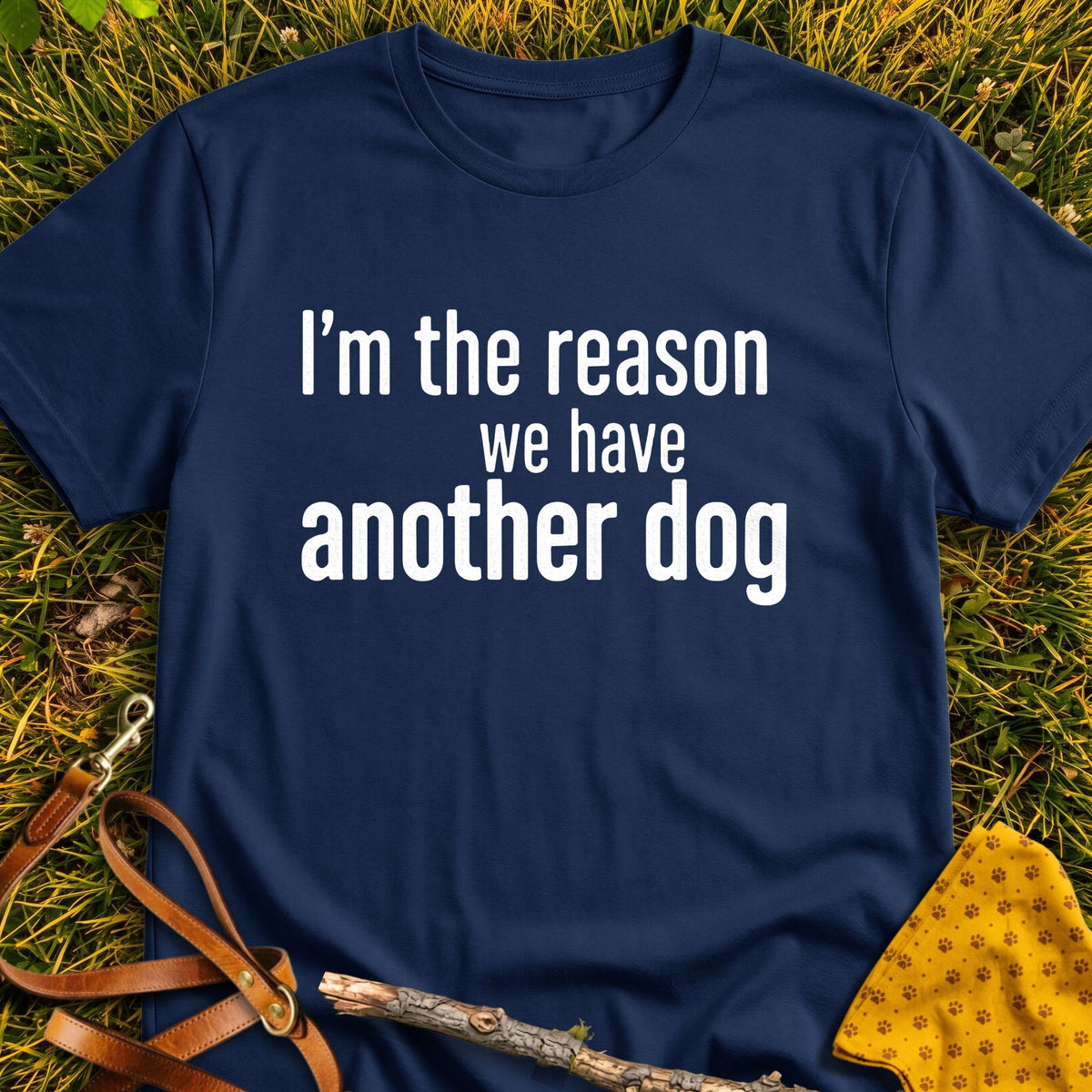 Another Dog T-shirt in Navy - Furever Mode rescue dog tee