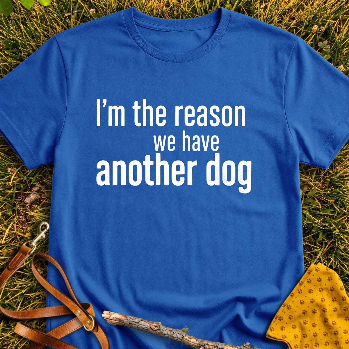 Another Dog T-shirt in Royal - Furever Mode rescue dog tee