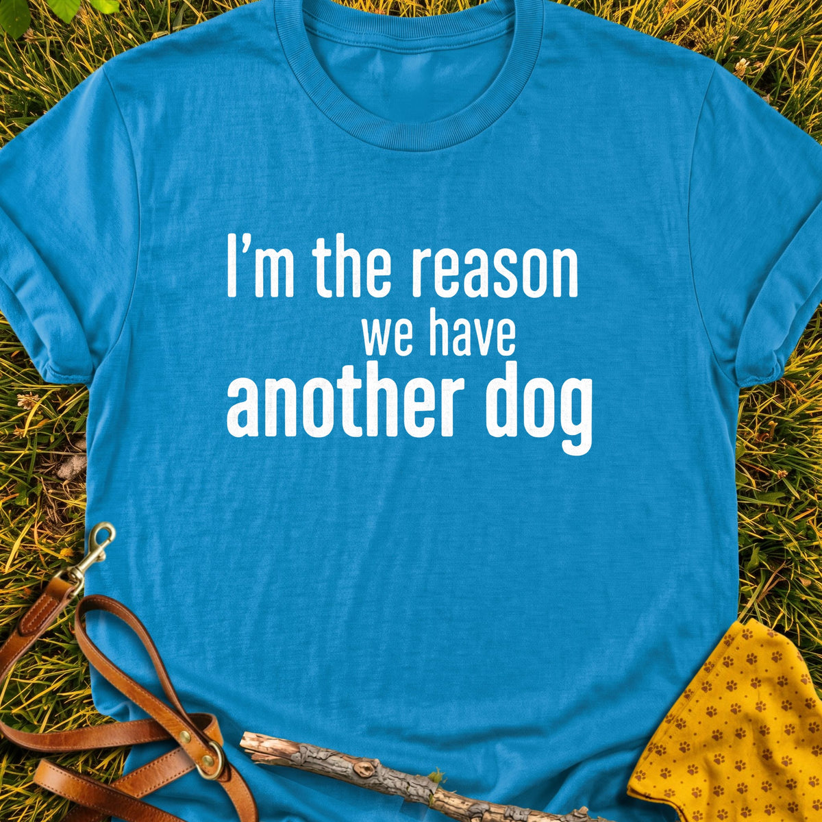 Another Dog T-shirt in Sapphire - Furever Mode rescue dog tee