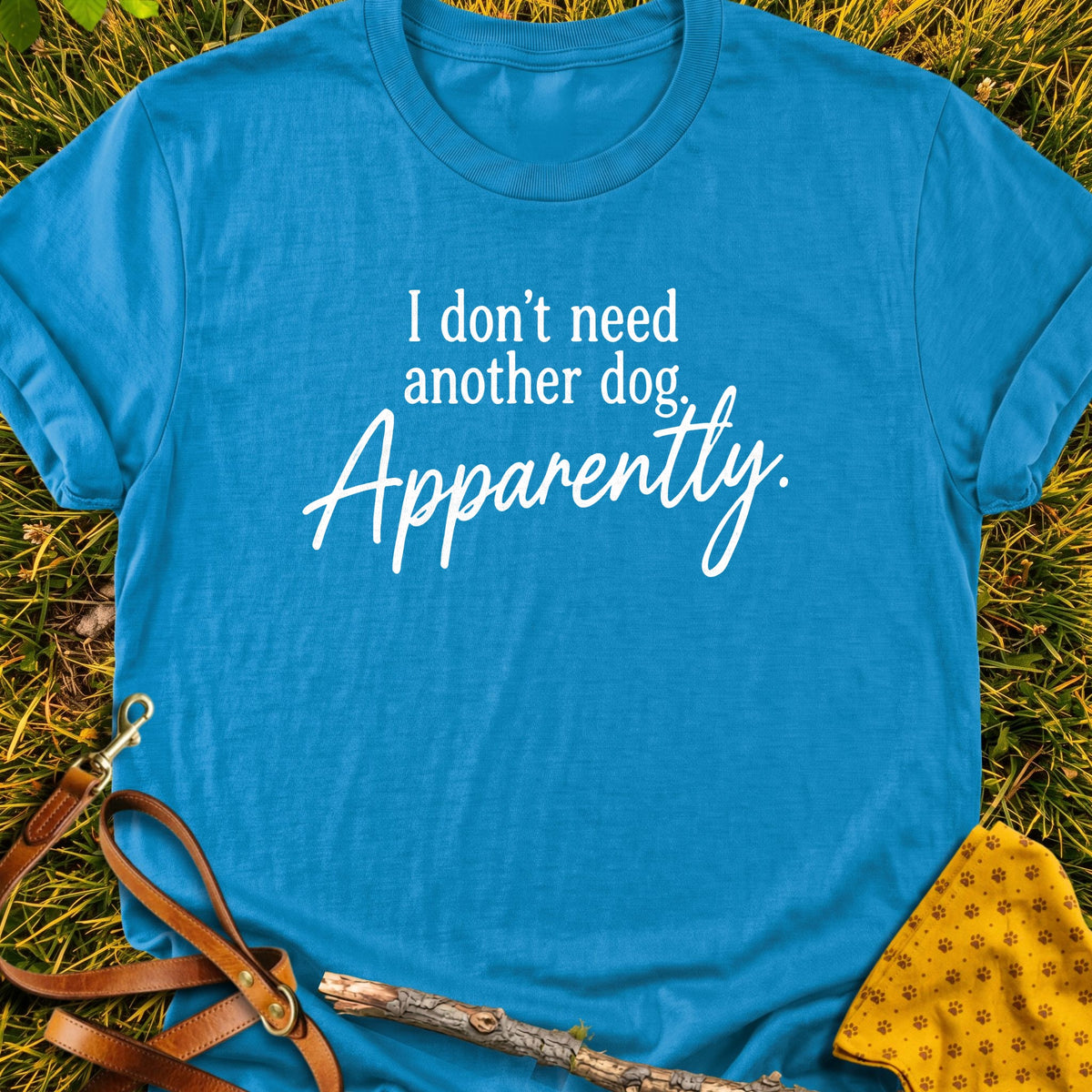 Apparently T-shirt in Sapphire - Furever Mode rescue dog tee
