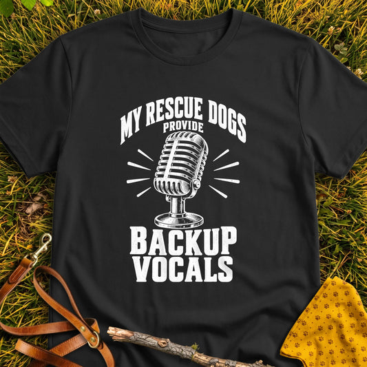 ChatGPT Image Oct 14, 2026, 09 19 50 AM T-shirt in Black - Furever Mode rescue dog tee