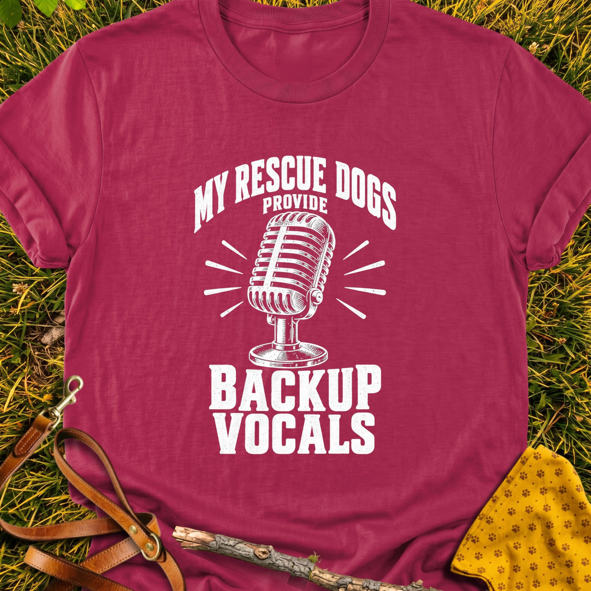 ChatGPT Image Oct 14, 2026, 09 19 50 AM T-shirt in Cardinal Red - Furever Mode rescue dog tee
