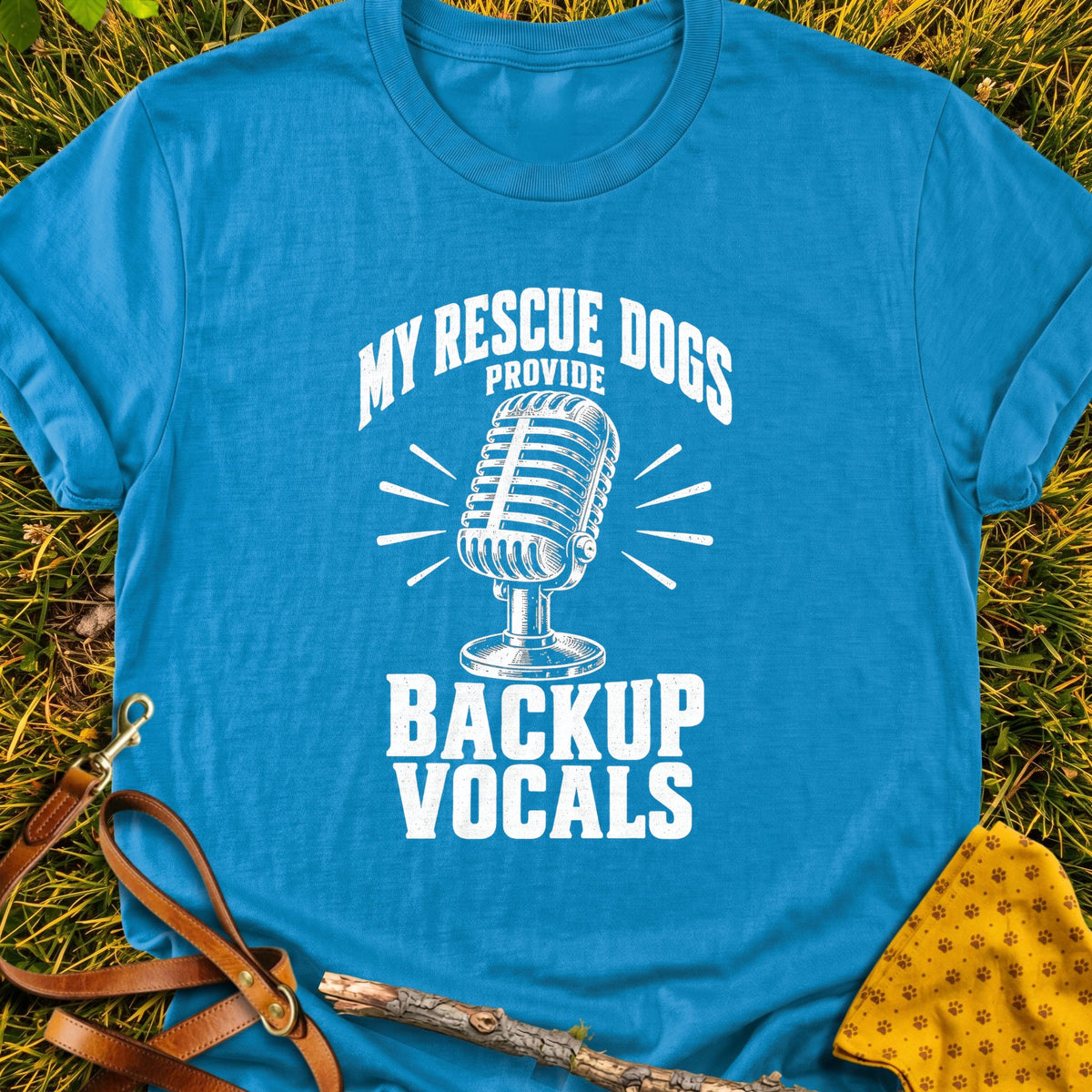 ChatGPT Image Oct 14, 2026, 09 19 50 AM T-shirt in Sapphire - Furever Mode rescue dog tee