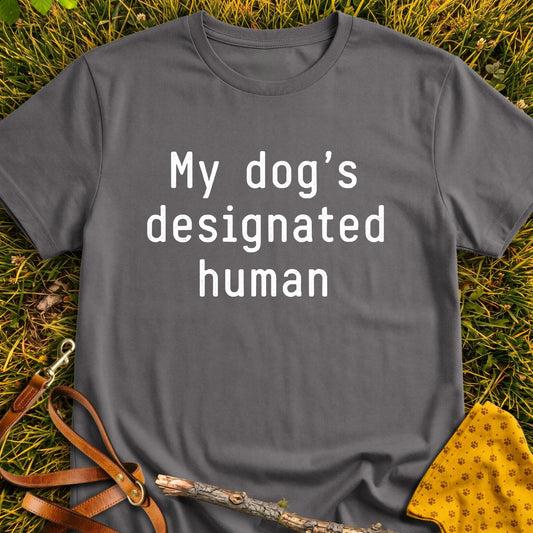Designated Human T-shirt in Charcoal - Furever Mode rescue dog tee